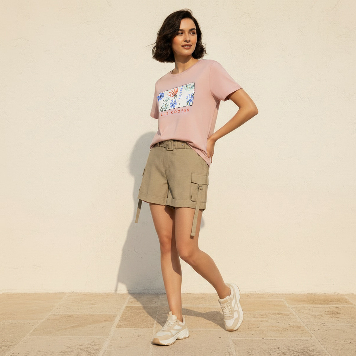 Lee Cooper Relaxed Fit Cotton T-shirt with Print-women-clothing-tshirts-image-3