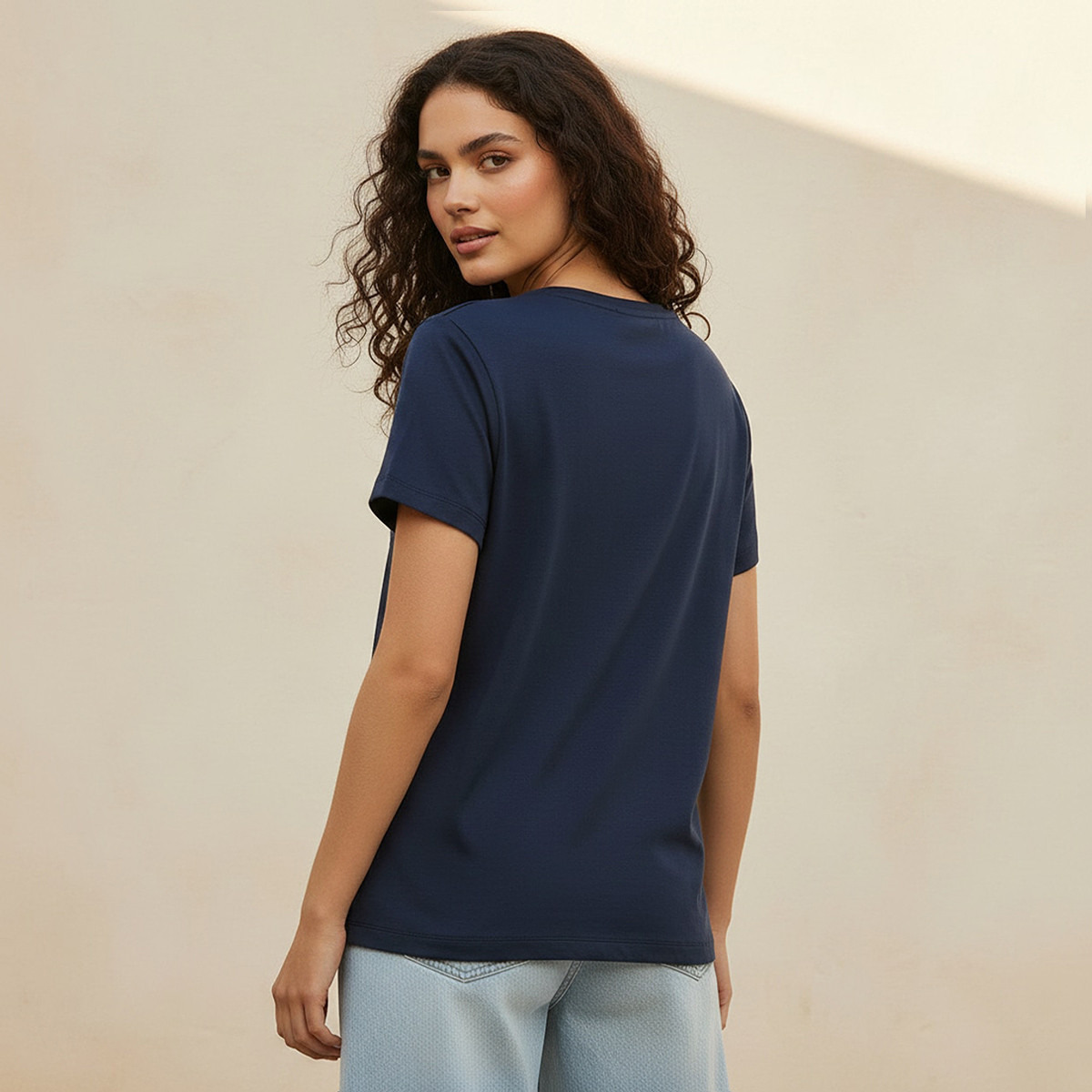 Lee Cooper Relaxed Fit Cotton T-shirt with Print-women-clothing-tshirts-image-4