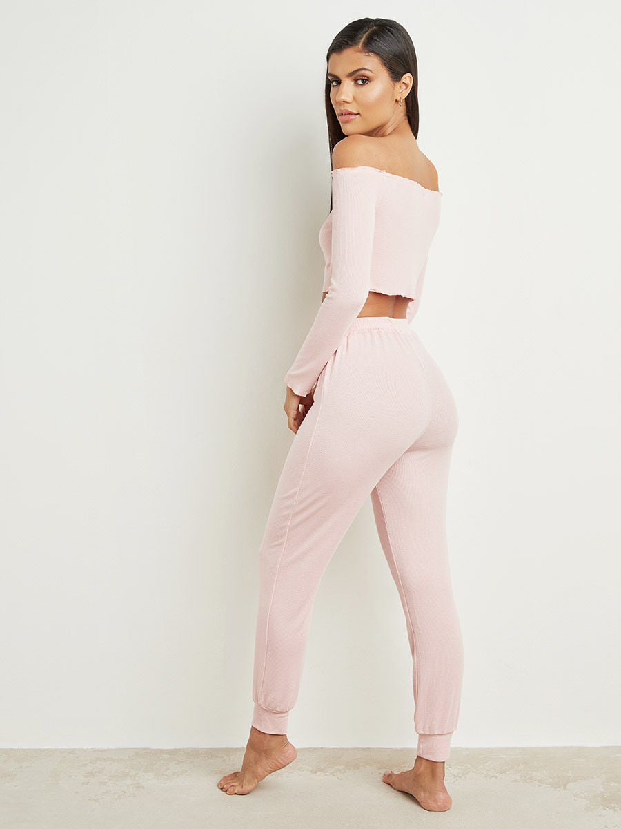 طقم من بلوزة قصيرة وبنطلون رياضي من ستايلي-women-clothing-nightwear-pyjamas-bottoms-image-2