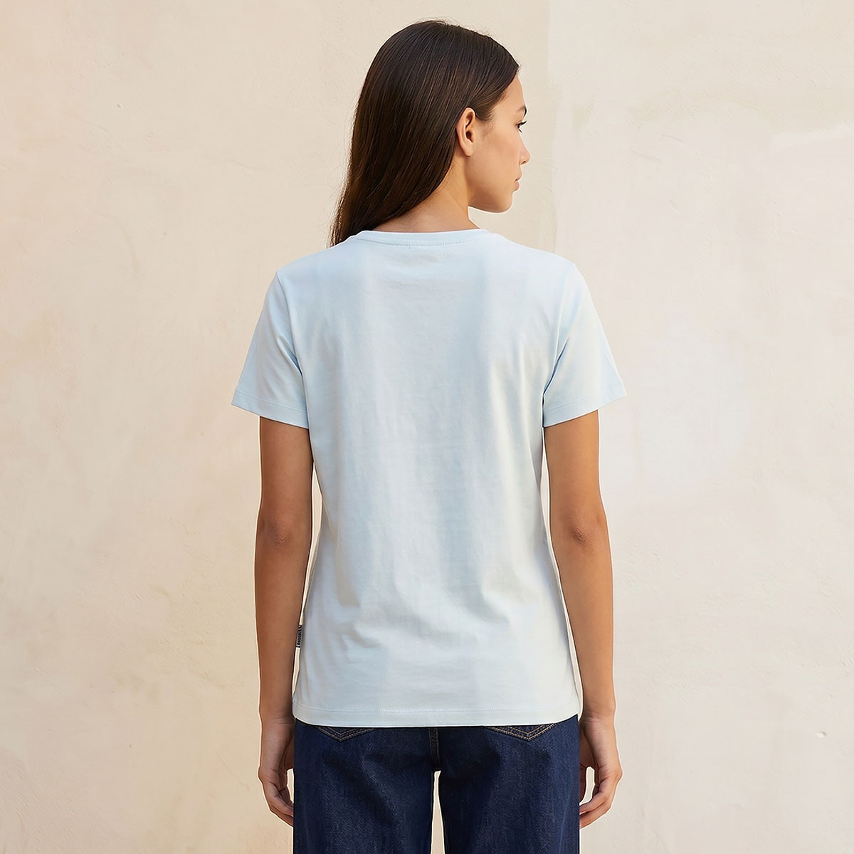Lee Cooper Relaxed Fit Cotton T-shirt with Logo Print-women-clothing-tshirts-image-4