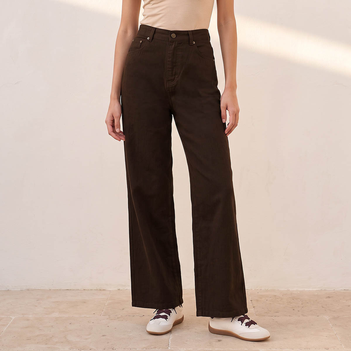 Lee Cooper Linen Blend Straight Fit Jeans-women-clothing-bottoms-jeans-image-1