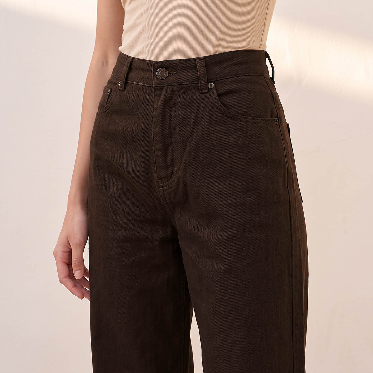 Lee Cooper Linen Blend Straight Fit Jeans-women-clothing-bottoms-jeans-image-5