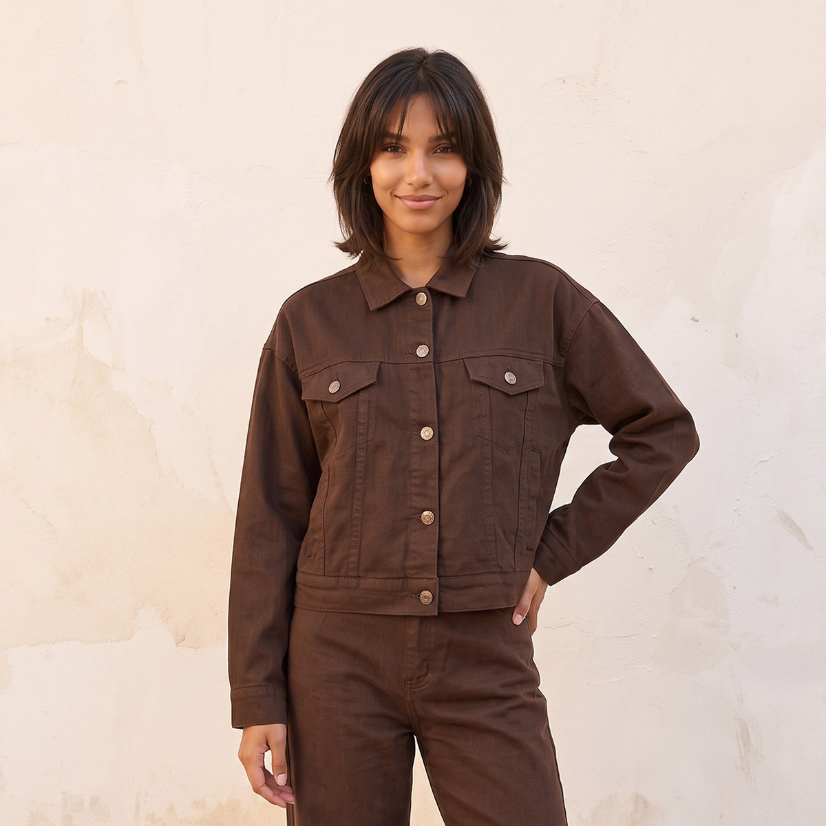 جاكيت تراكر من مزيج الكتّان من لي كوبر-women-winterwear-coatsandjackets-jackets-image-1