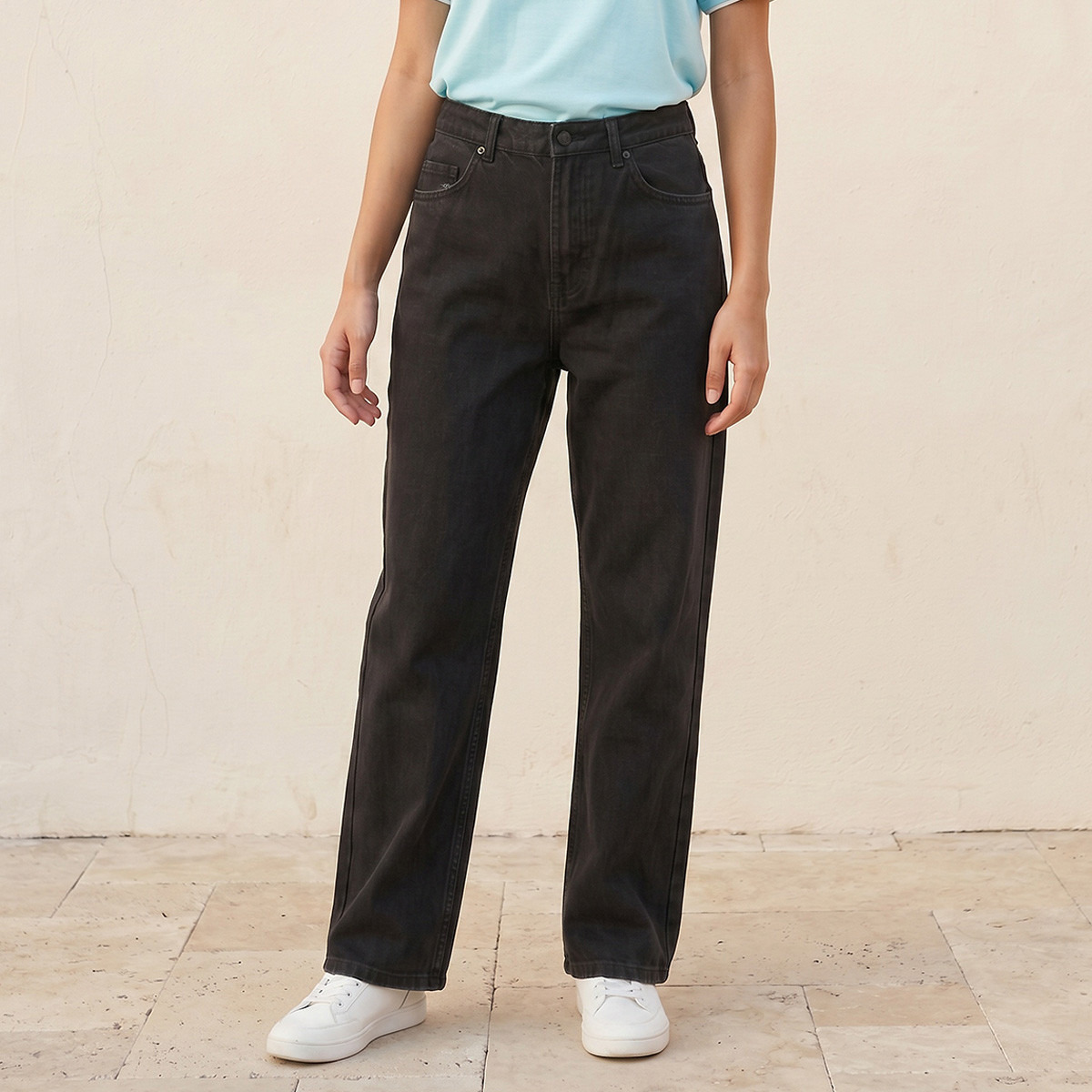Lee Cooper Straight Fit Cotton Jeans-women-clothing-bottoms-jeans-image-1