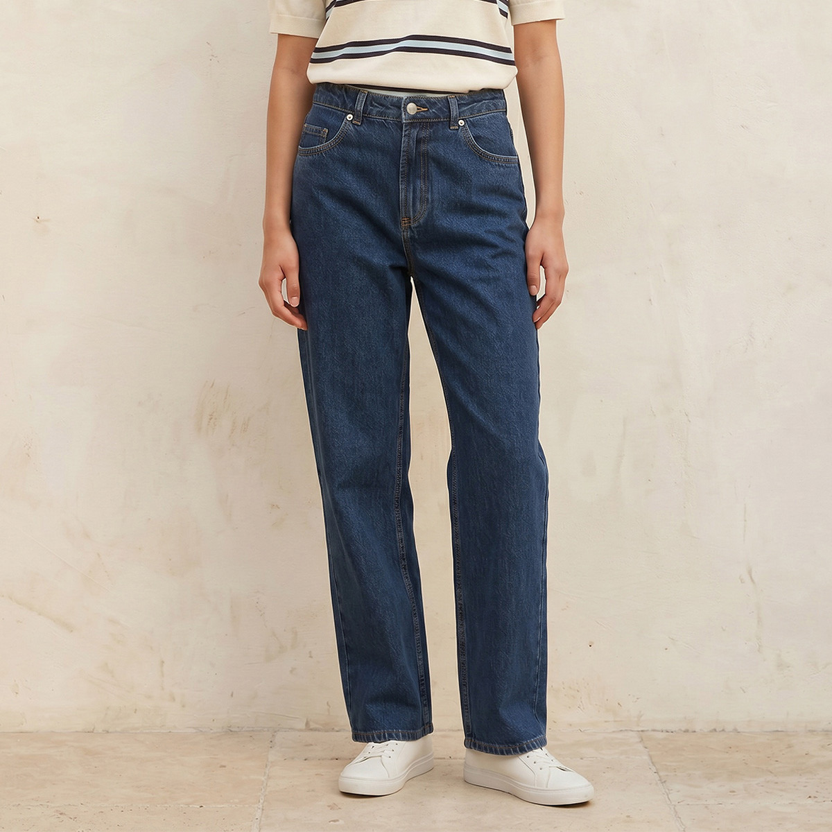 Lee Cooper Straight Fit Cotton Jeans-women-clothing-bottoms-jeans-image-1