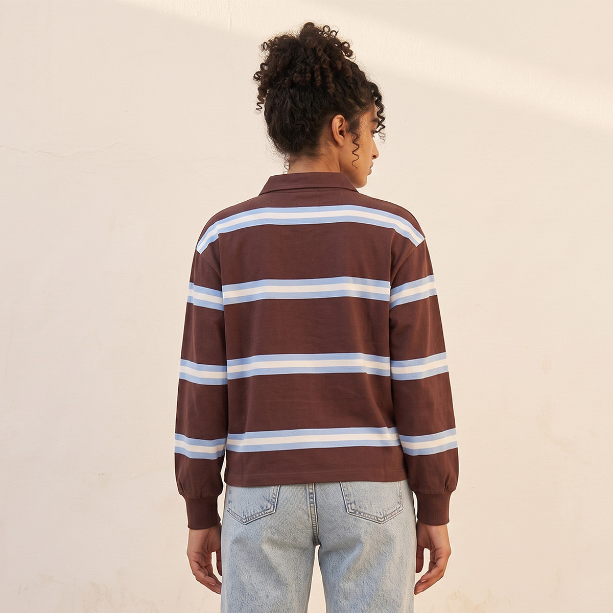 Lee Cooper Polo T-shirt with Stripes-women-winterwear-cardigansandjumpers-jumpers-image-3