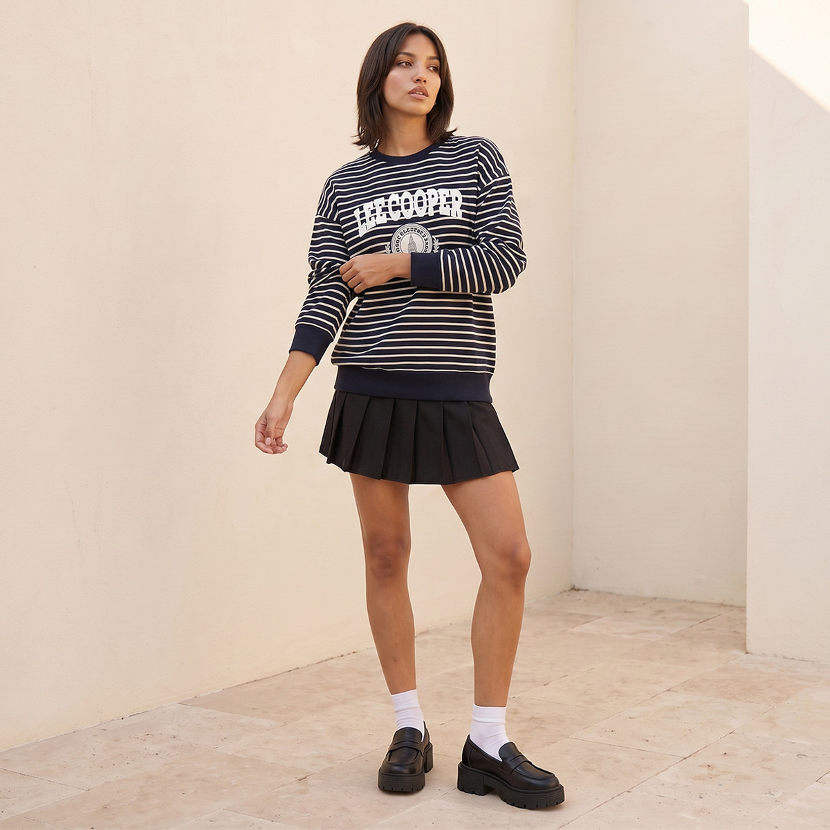 سويت شيرت مخطط من لي كوبر-women-clothing-hoodiesandsweatshirts-sweatshirts-image-2