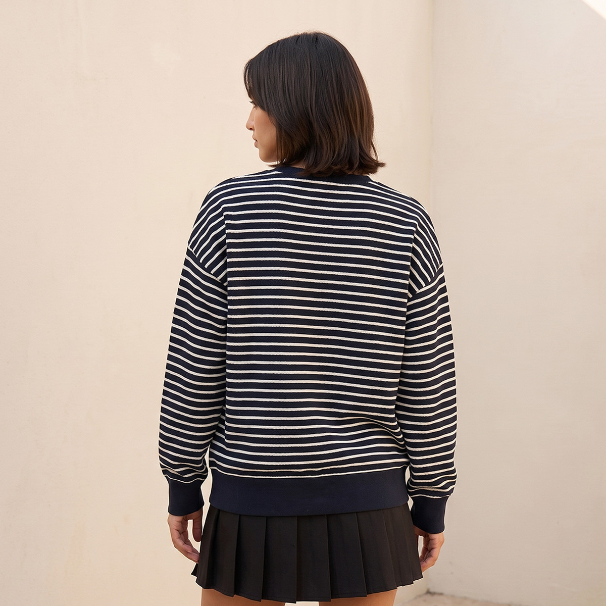 سويت شيرت مخطط من لي كوبر-women-clothing-hoodiesandsweatshirts-sweatshirts-image-3