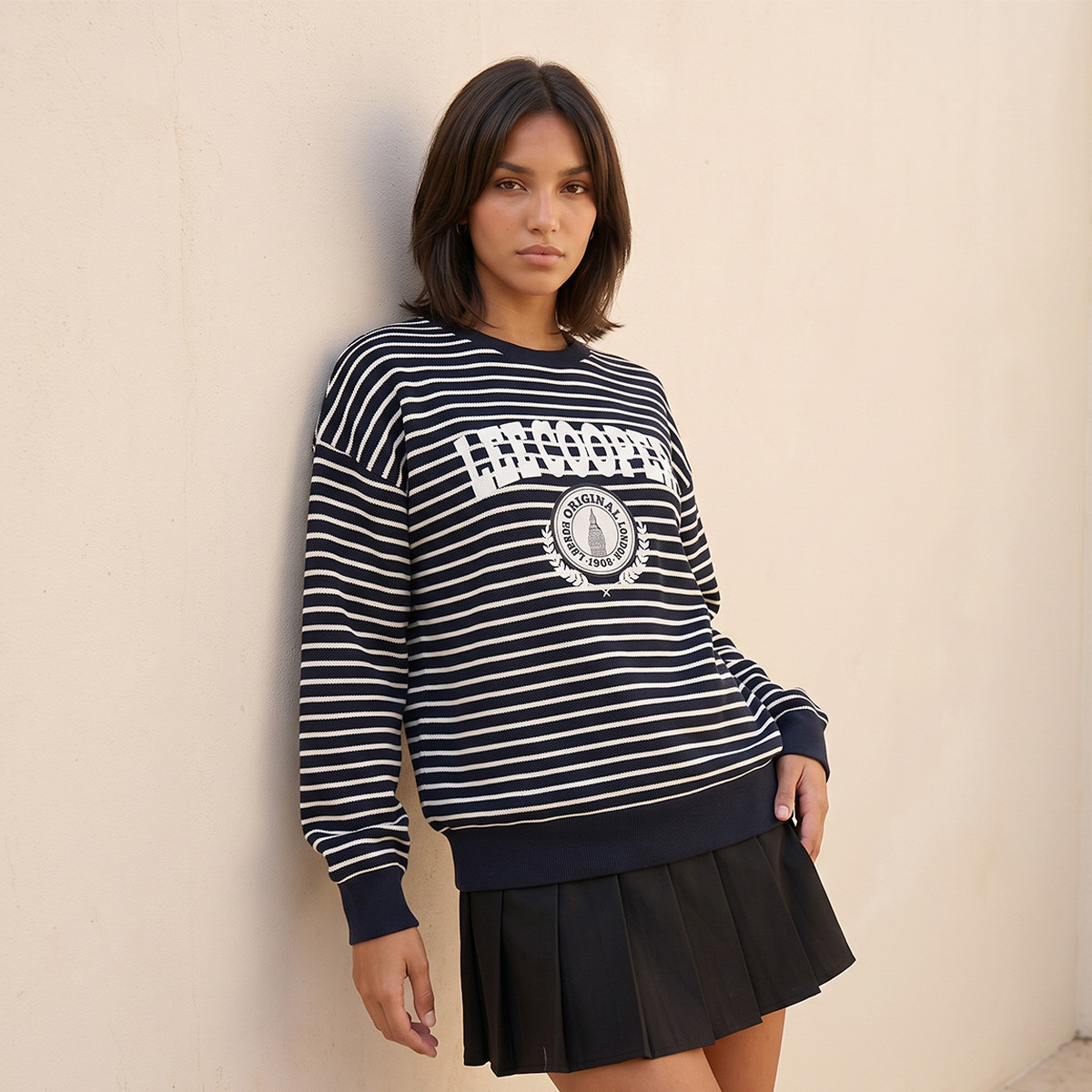 سويت شيرت مخطط من لي كوبر-women-clothing-hoodiesandsweatshirts-sweatshirts-image-5