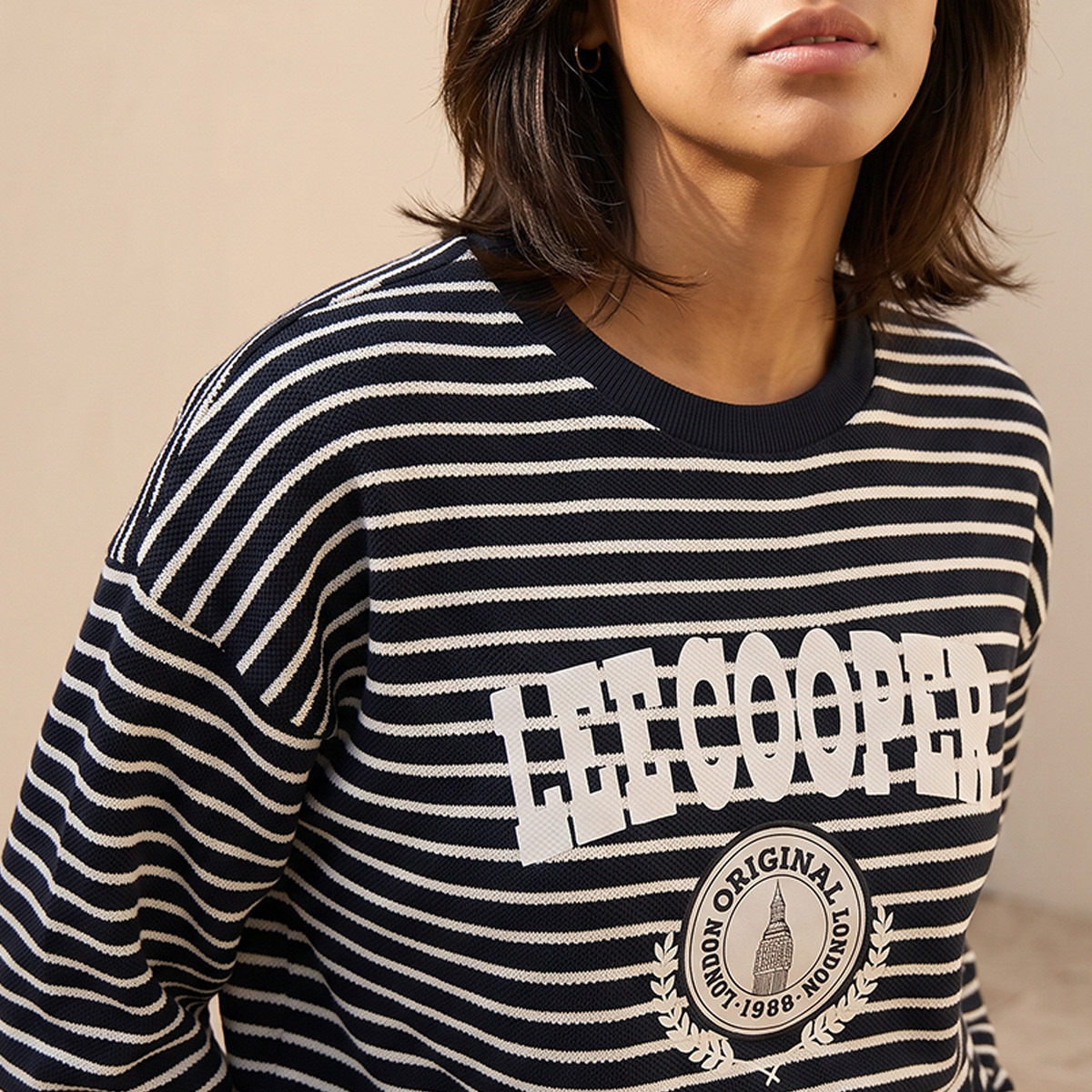 سويت شيرت مخطط من لي كوبر-women-clothing-hoodiesandsweatshirts-sweatshirts-image-6