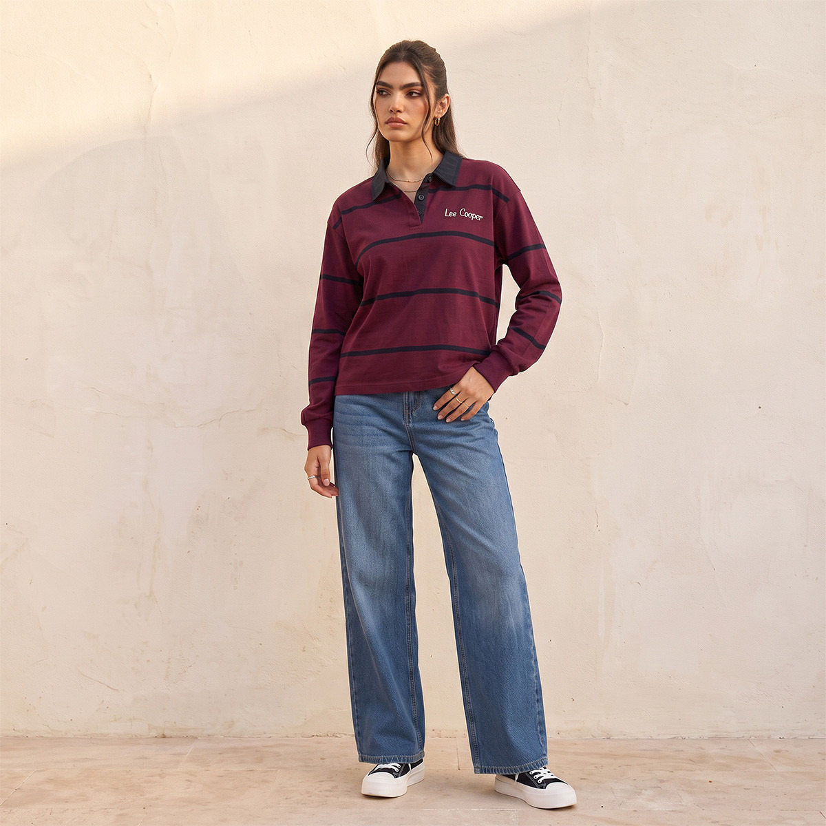 تيشيرت بولو مخطط من لي كوبر-women-clothing-tshirts-image-4