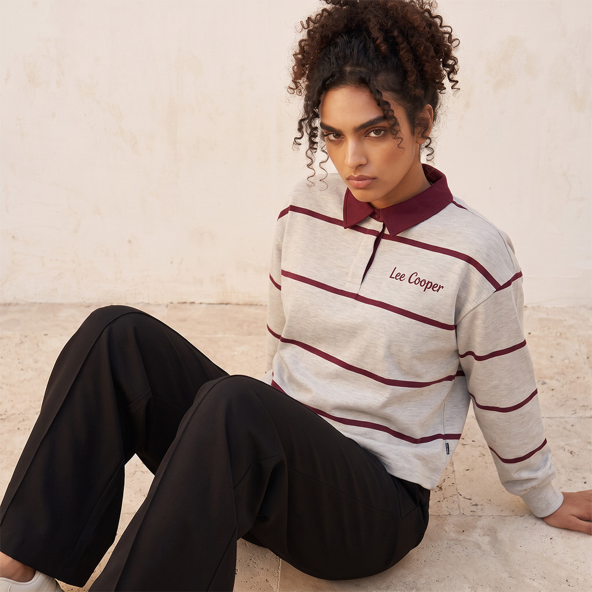 Lee Cooper Polo T-shirt with Stripes-women-clothing-tshirts-image-4