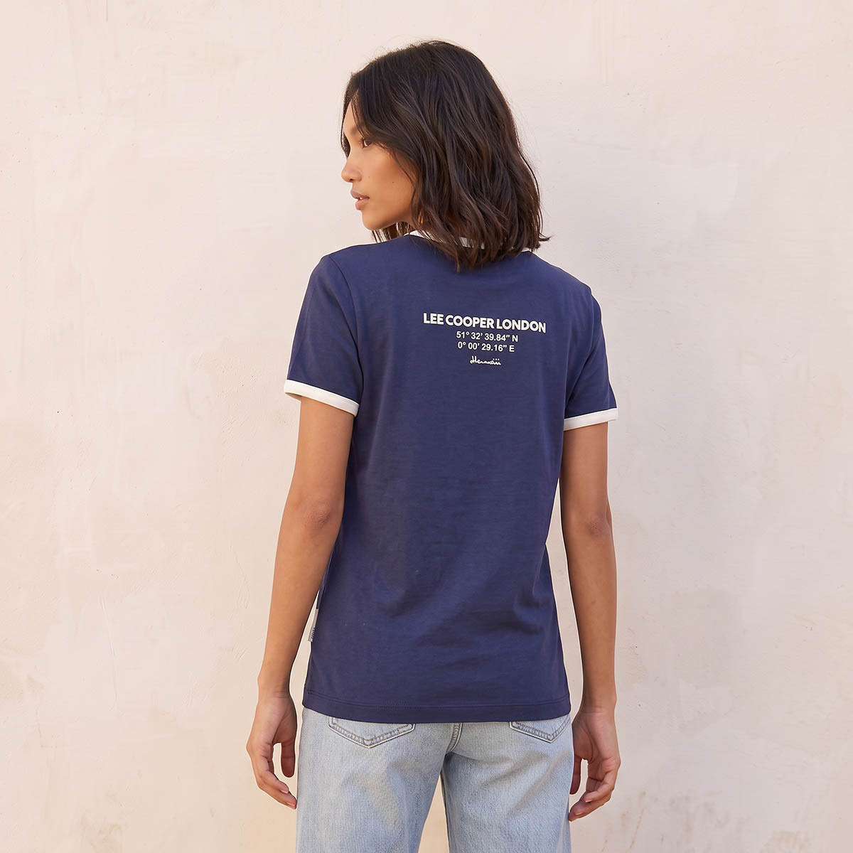 Lee Cooper Relaxed Fit Cotton T-shirt with Logo Print-women-clothing-tshirts-image-3