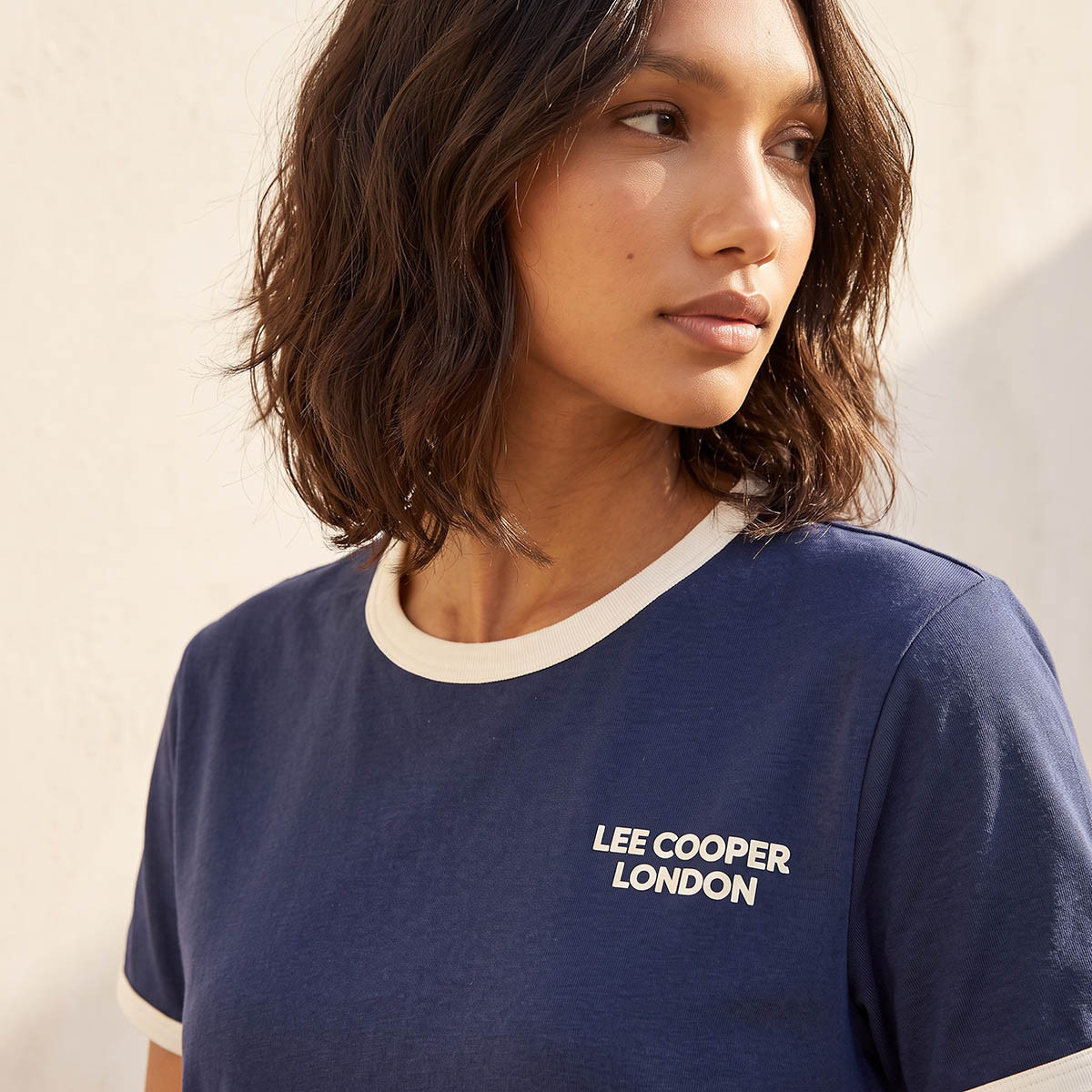 Lee Cooper Relaxed Fit Cotton T-shirt with Logo Print-women-clothing-tshirts-image-4