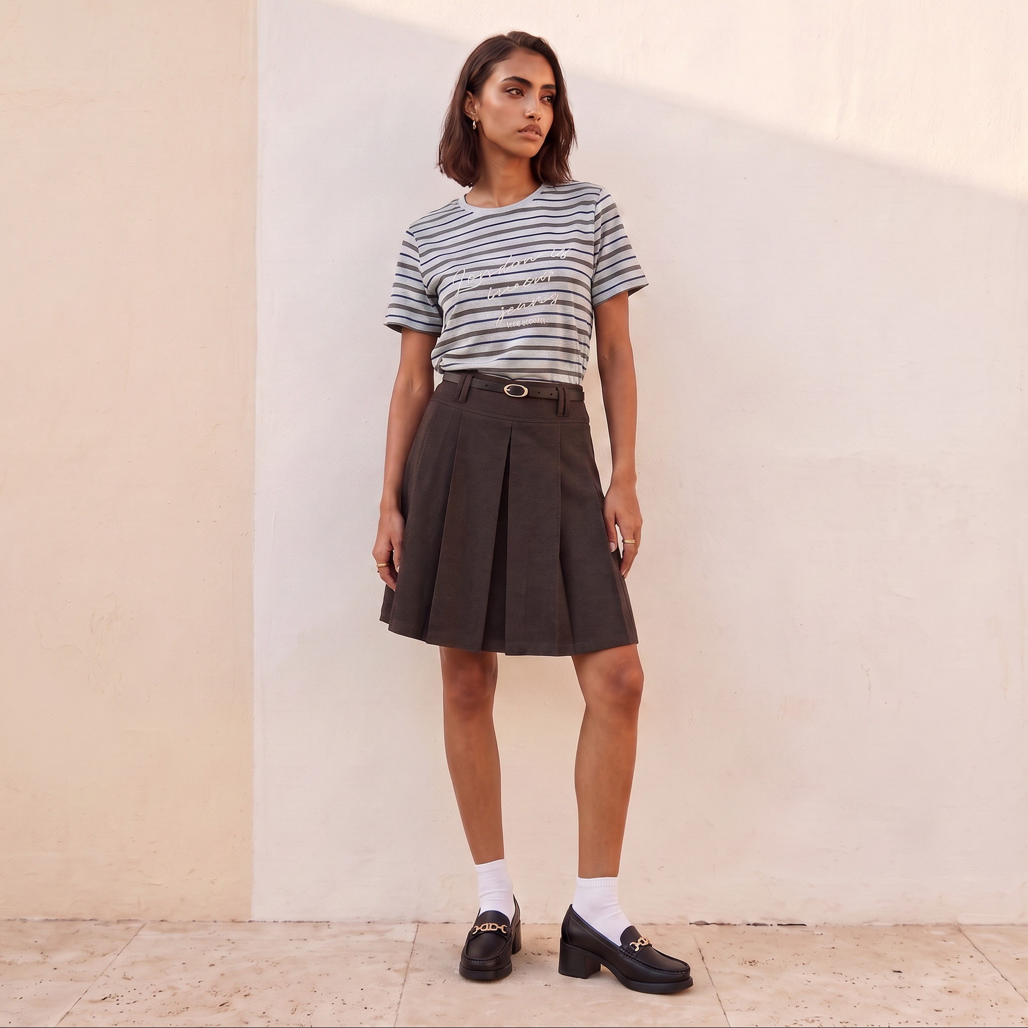 Lee Cooper Relaxed Fit Cotton Striped T-shirt-women-clothing-tshirts-image-2