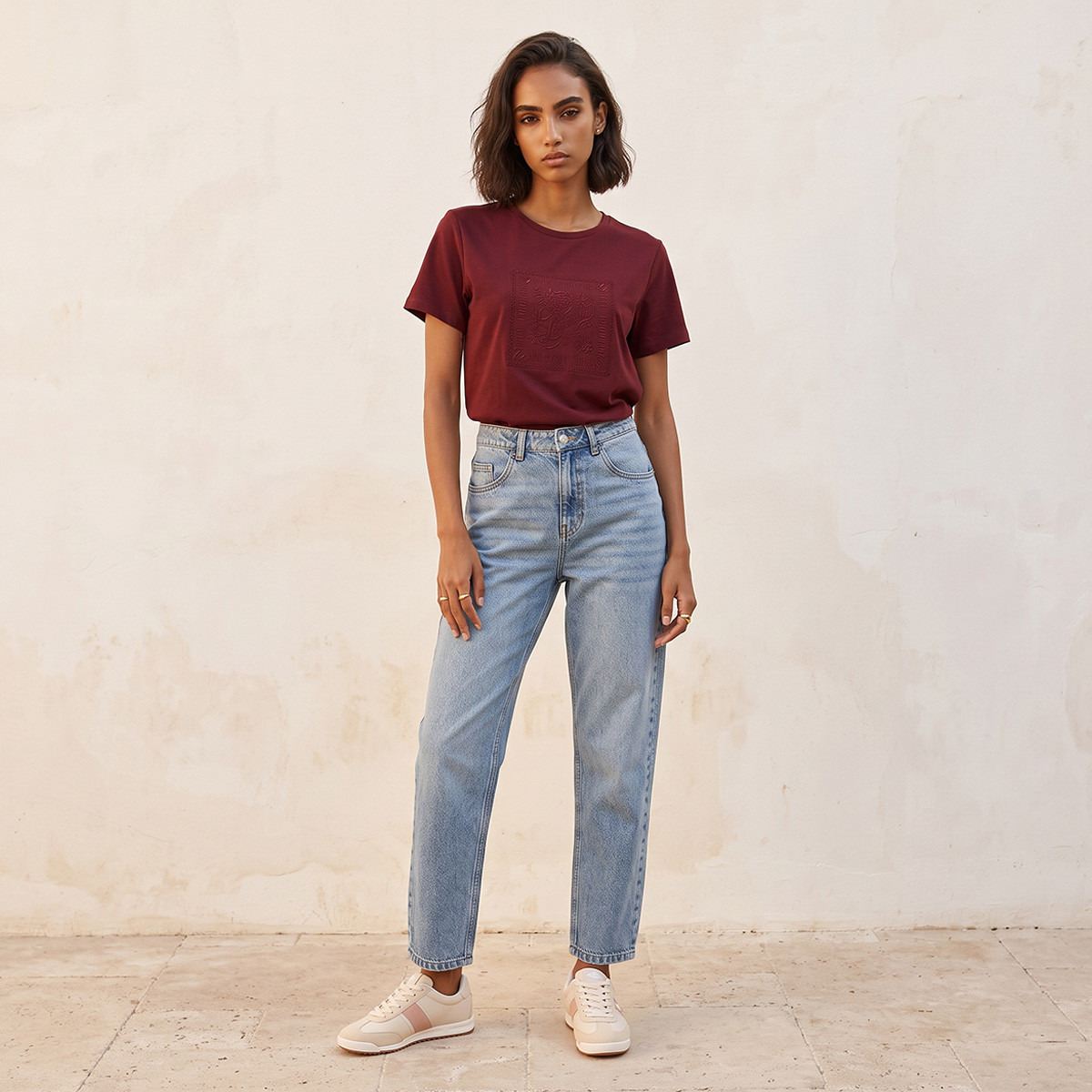Lee Cooper Relaxed Fit Cotton Logo T-shirt-women-clothing-tshirts-image-2