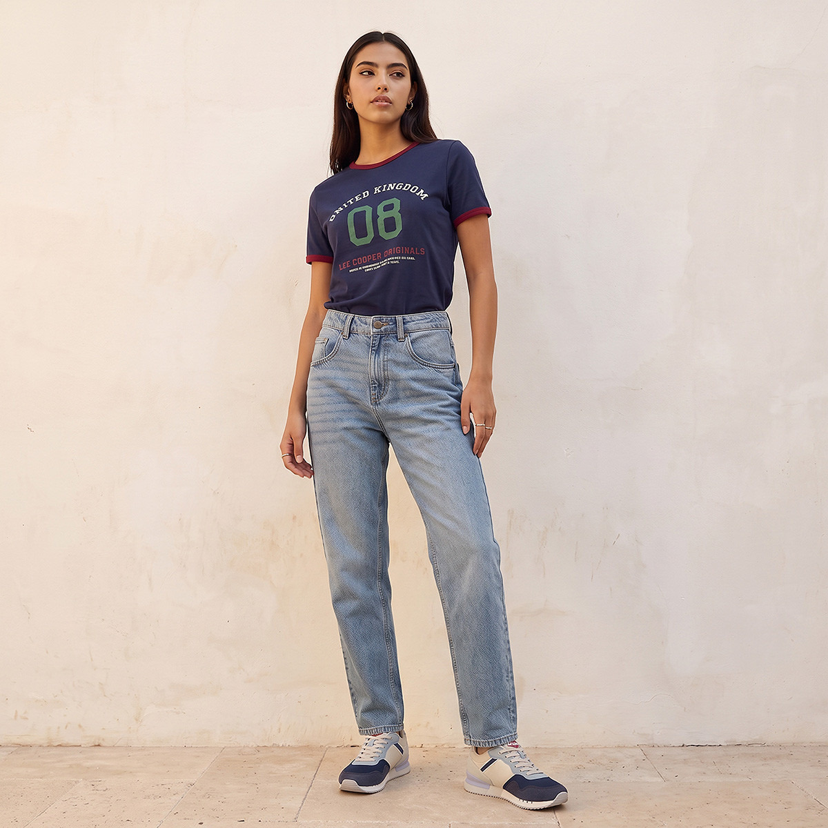 Lee Cooper Relaxed Fit Cotton Logo T-shirt-women-clothing-tshirts-image-2