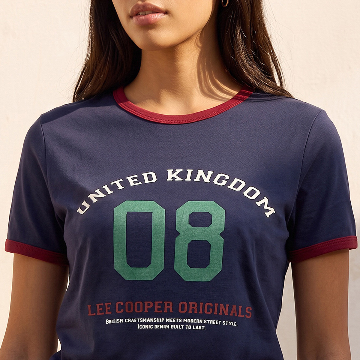 Lee Cooper Relaxed Fit Cotton Logo T-shirt-women-clothing-tshirts-image-4