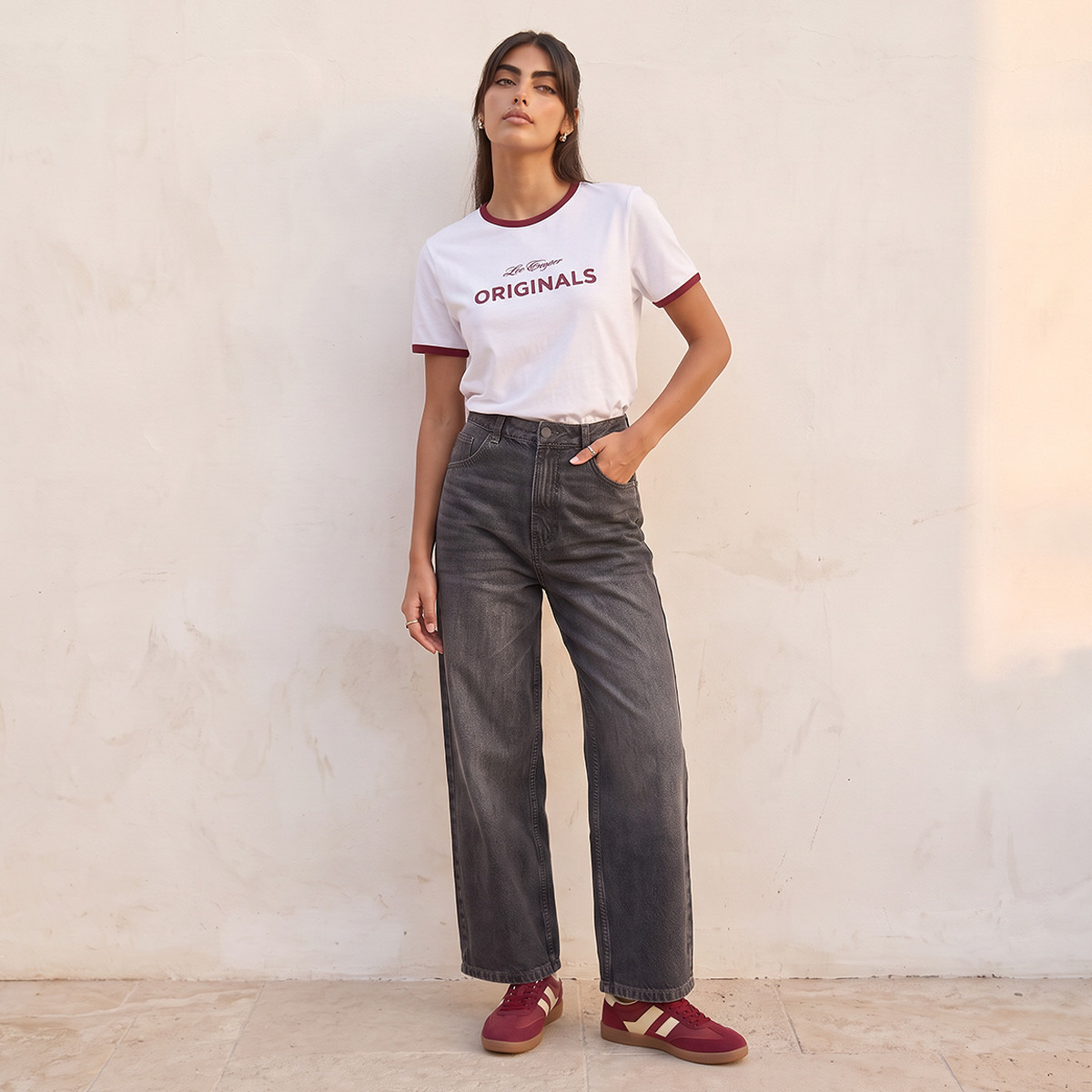 Lee Cooper Relaxed Fit Cotton Logo T-shirt-women-clothing-tshirts-image-2