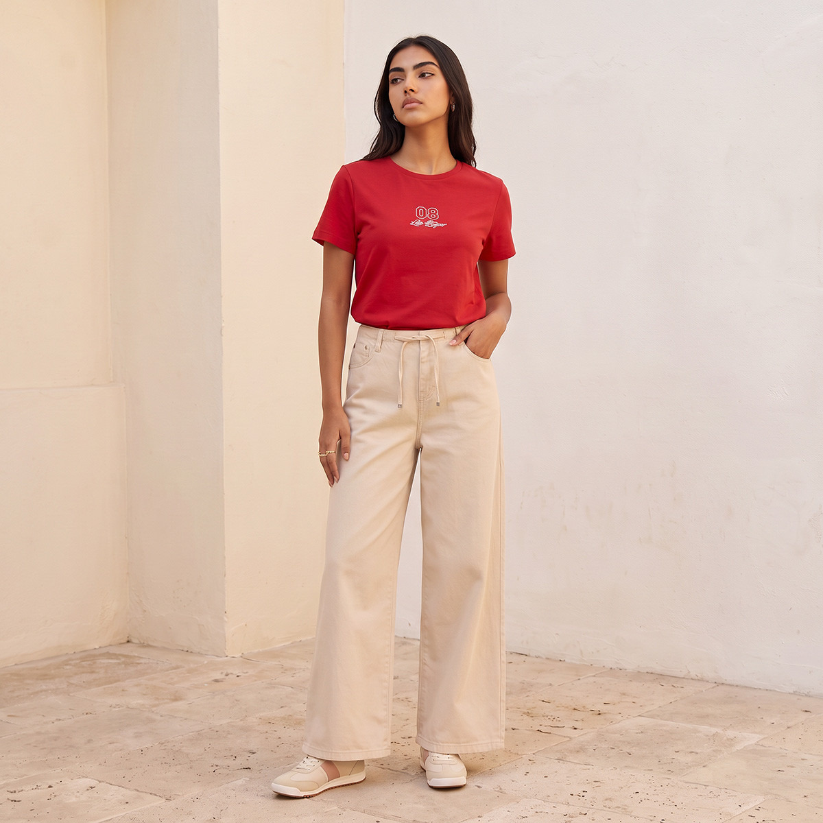 Lee Cooper Relaxed Fit Cotton Logo T-shirt-women-clothing-tshirts-image-2