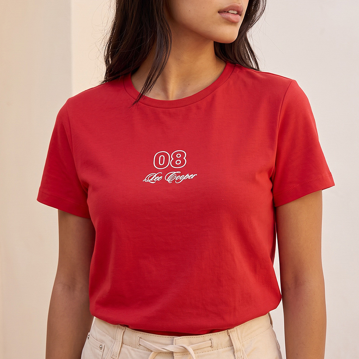 Lee Cooper Relaxed Fit Cotton Logo T-shirt-women-clothing-tshirts-image-4