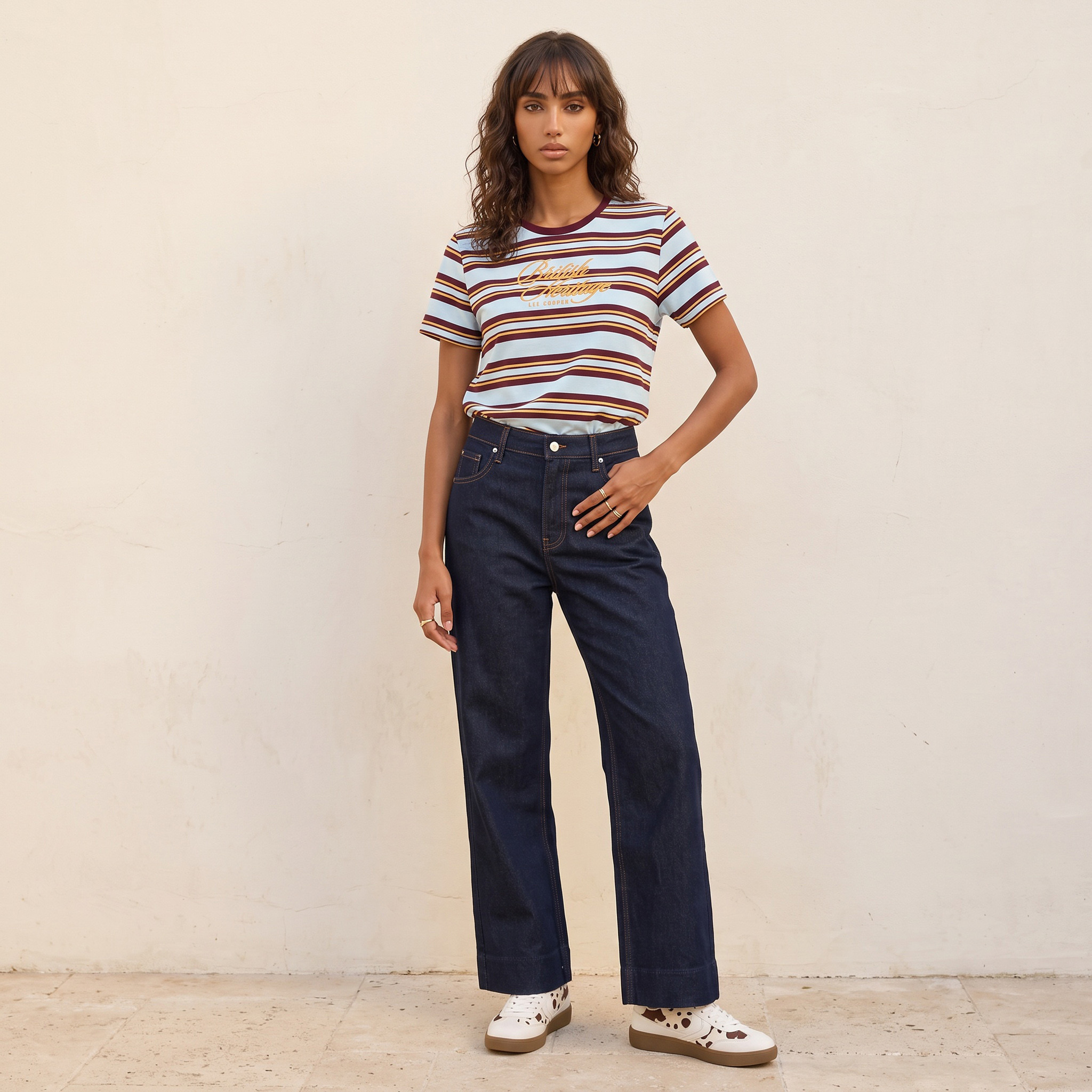 Lee Cooper Relaxed Fit Cotton Logo T-shirt-women-clothing-tshirts-image-2