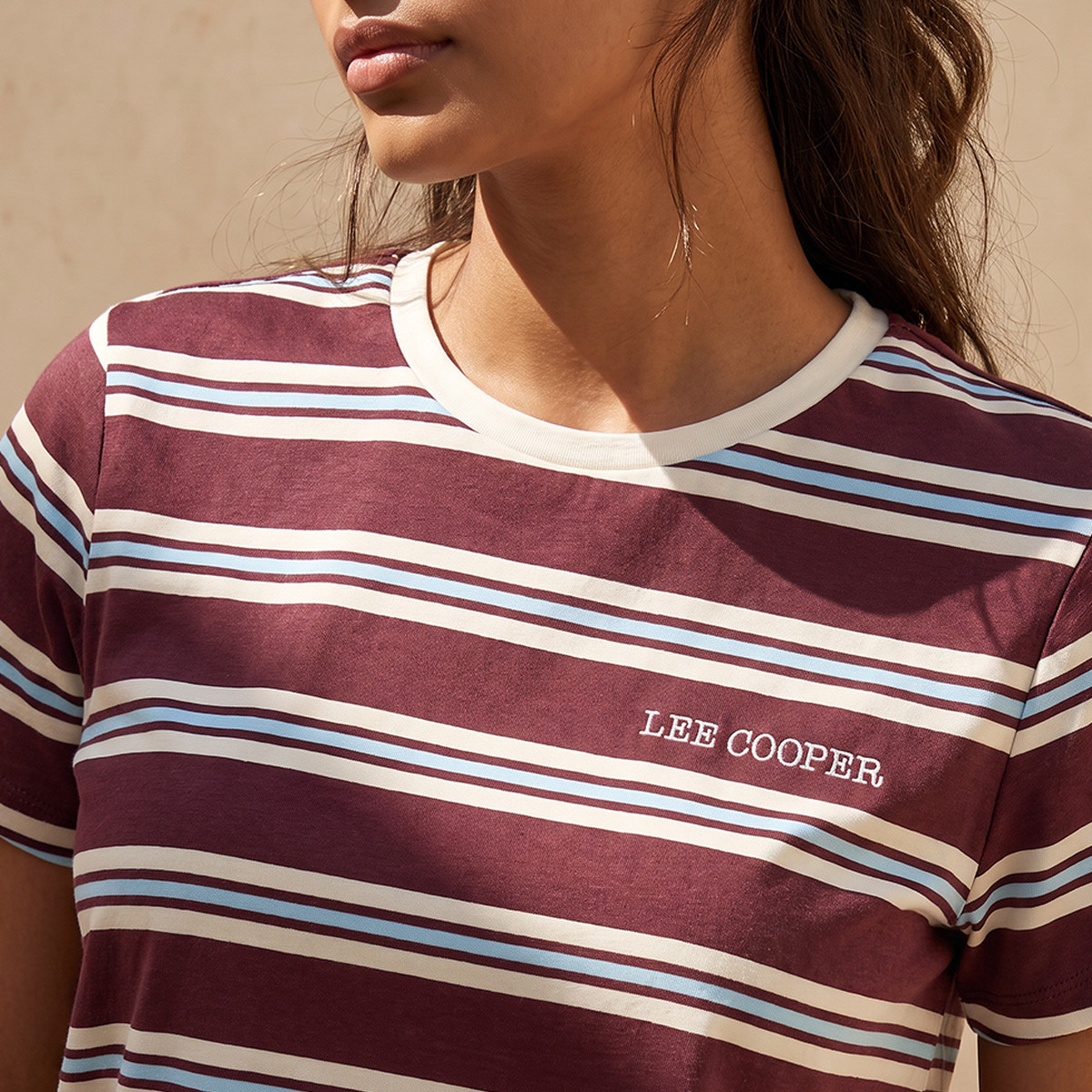 Lee Cooper Relaxed Fit Cotton Embroidered T-shirt-women-clothing-tshirts-image-5