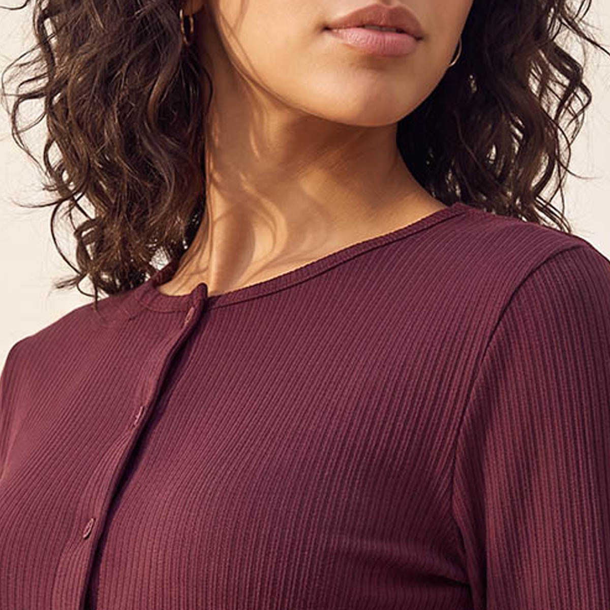Lee Cooper Ribbed Henley Cardigan with Scallop Trim-women-clothing-cardigansandjumpers-cardigans-image-5