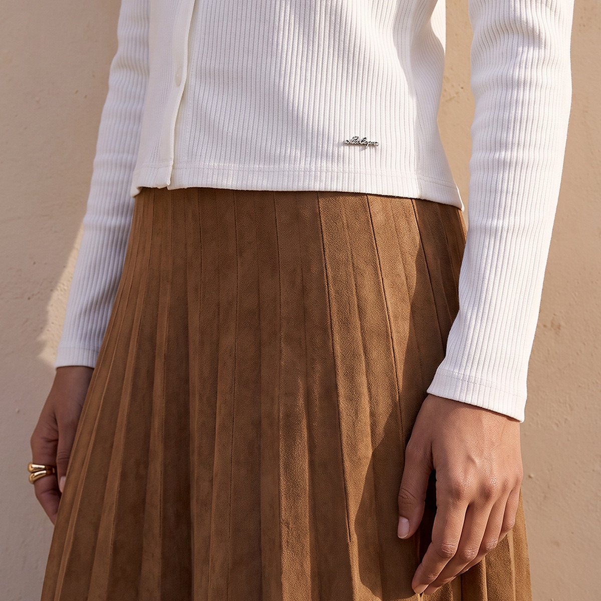 Lee Cooper Ribbed Cardigan with Scallop Trim-women-clothing-cardigansandjumpers-cardigans-image-5