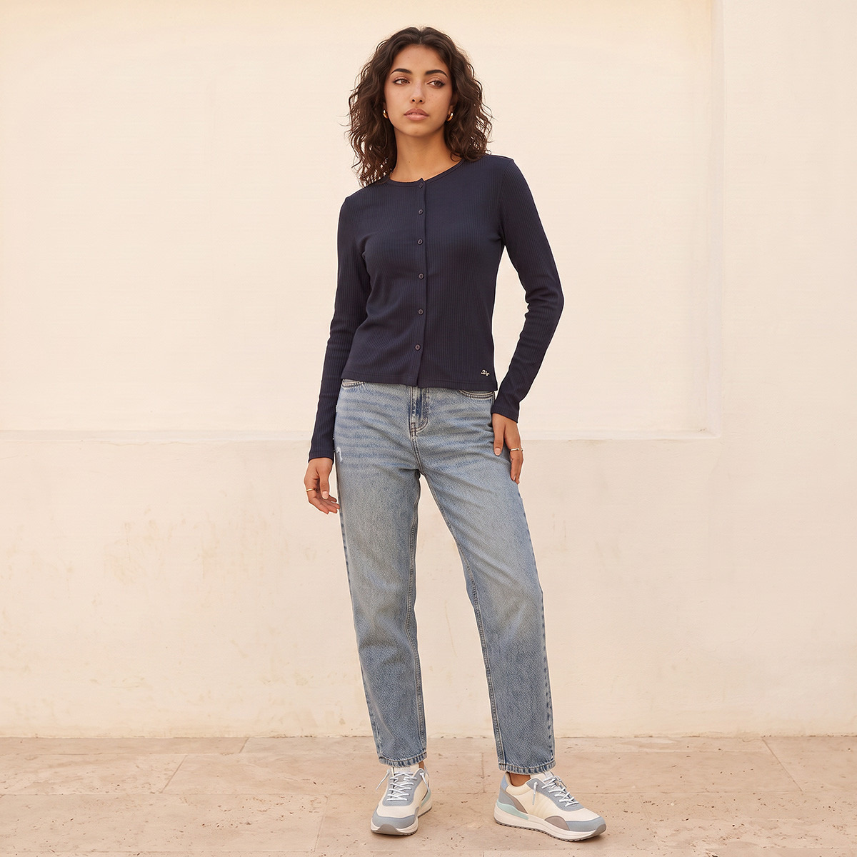 Lee Cooper Ribbed Cardigan with Scallop Trim-women-clothing-cardigansandjumpers-cardigans-image-3