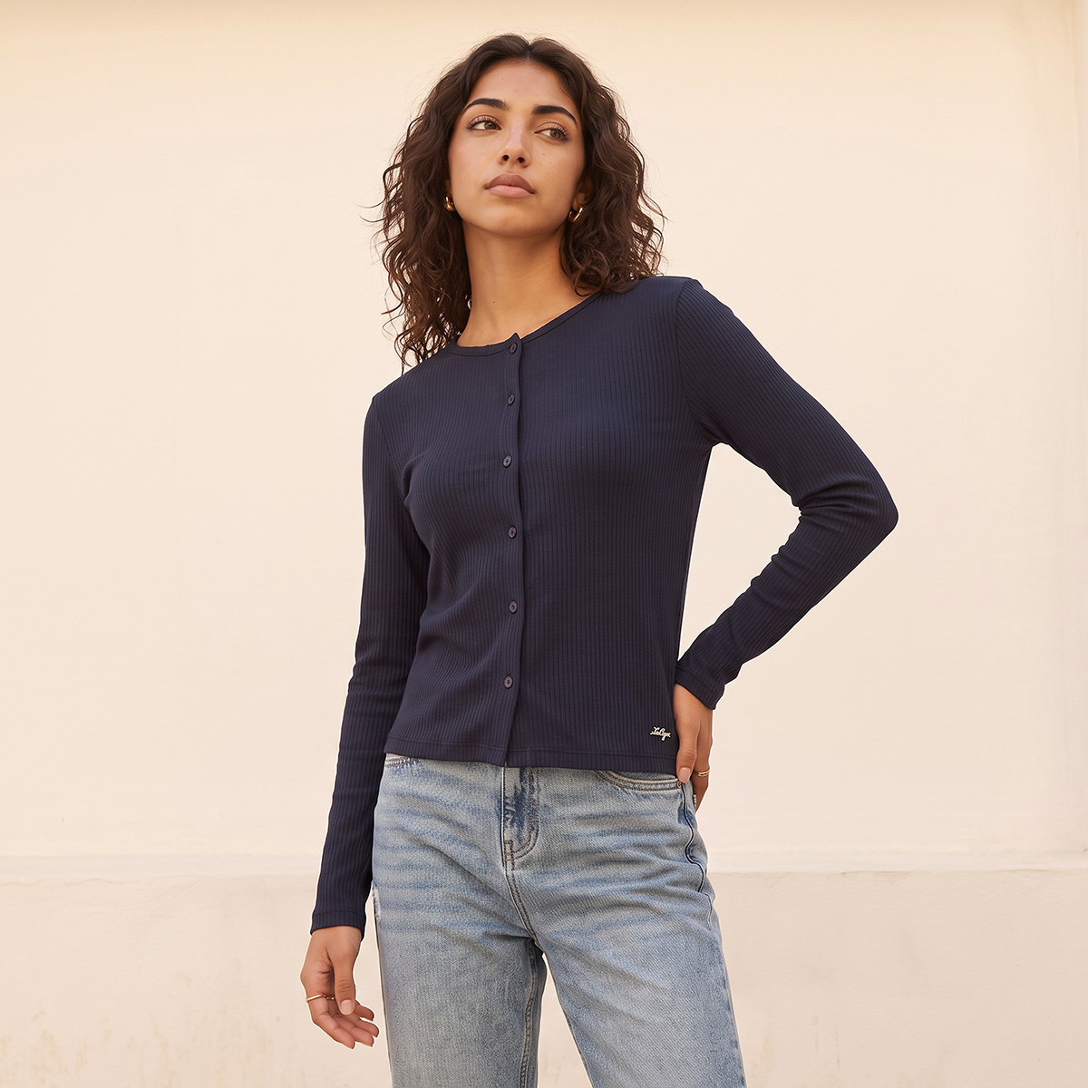 Lee Cooper Ribbed Cardigan with Scallop Trim-women-clothing-cardigansandjumpers-cardigans-image-5