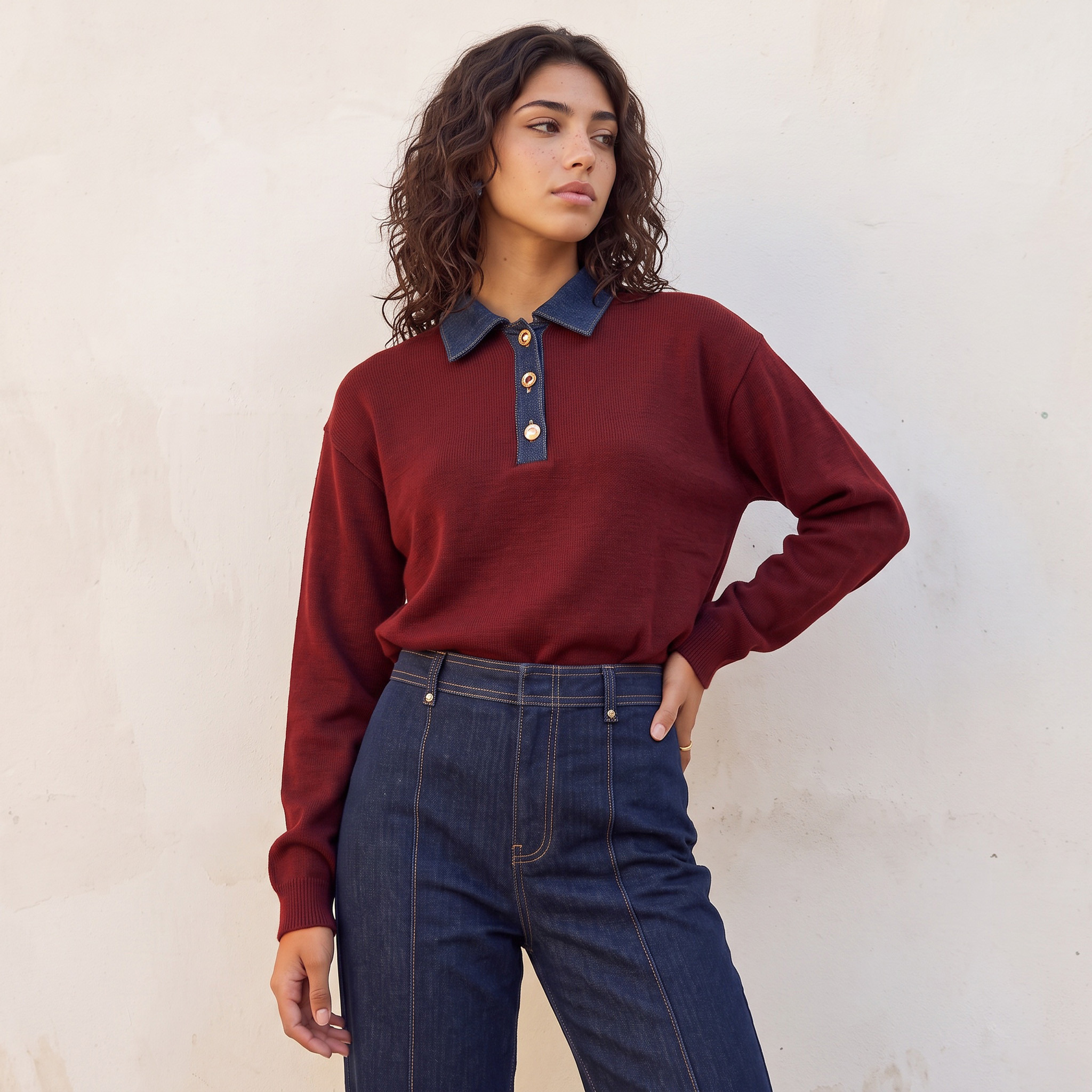 Lee Cooper Button Placket Polo T-shirt-women-clothing-tshirts-image-2