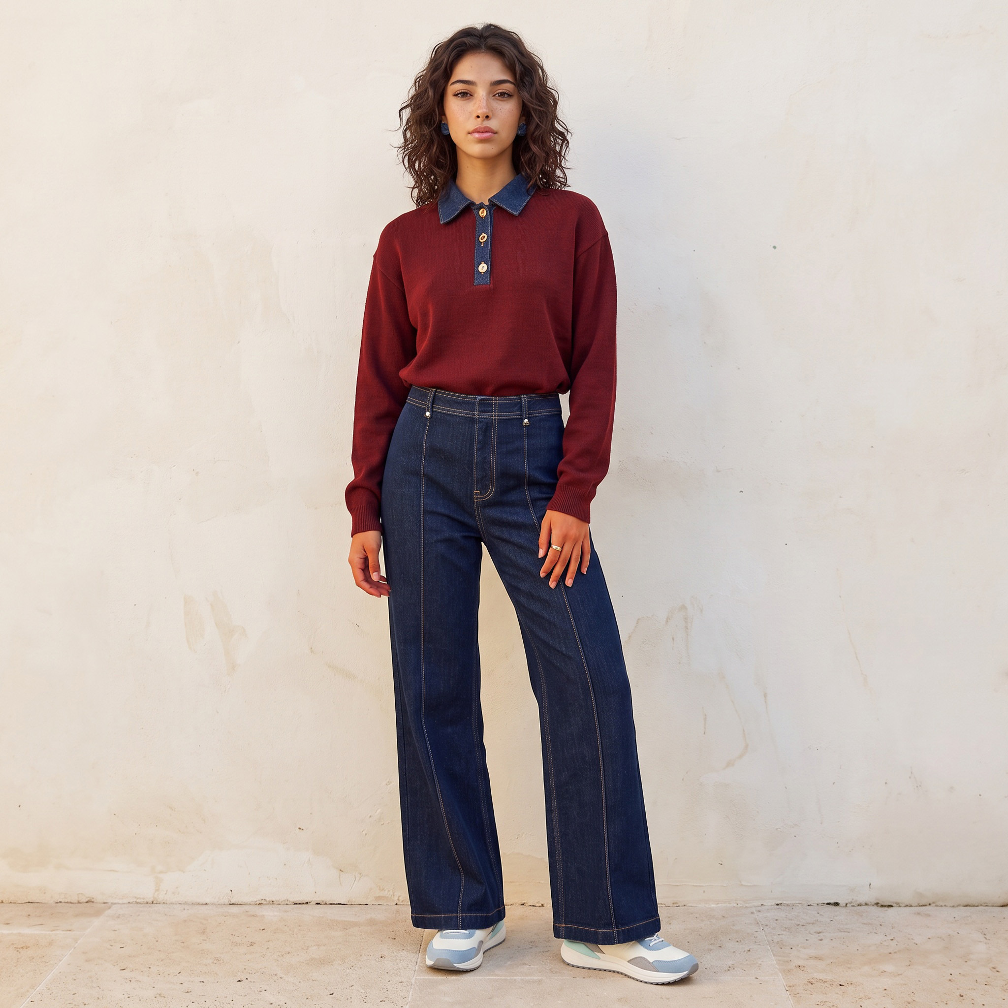 Lee Cooper Button Placket Polo T-shirt-women-clothing-tshirts-image-3