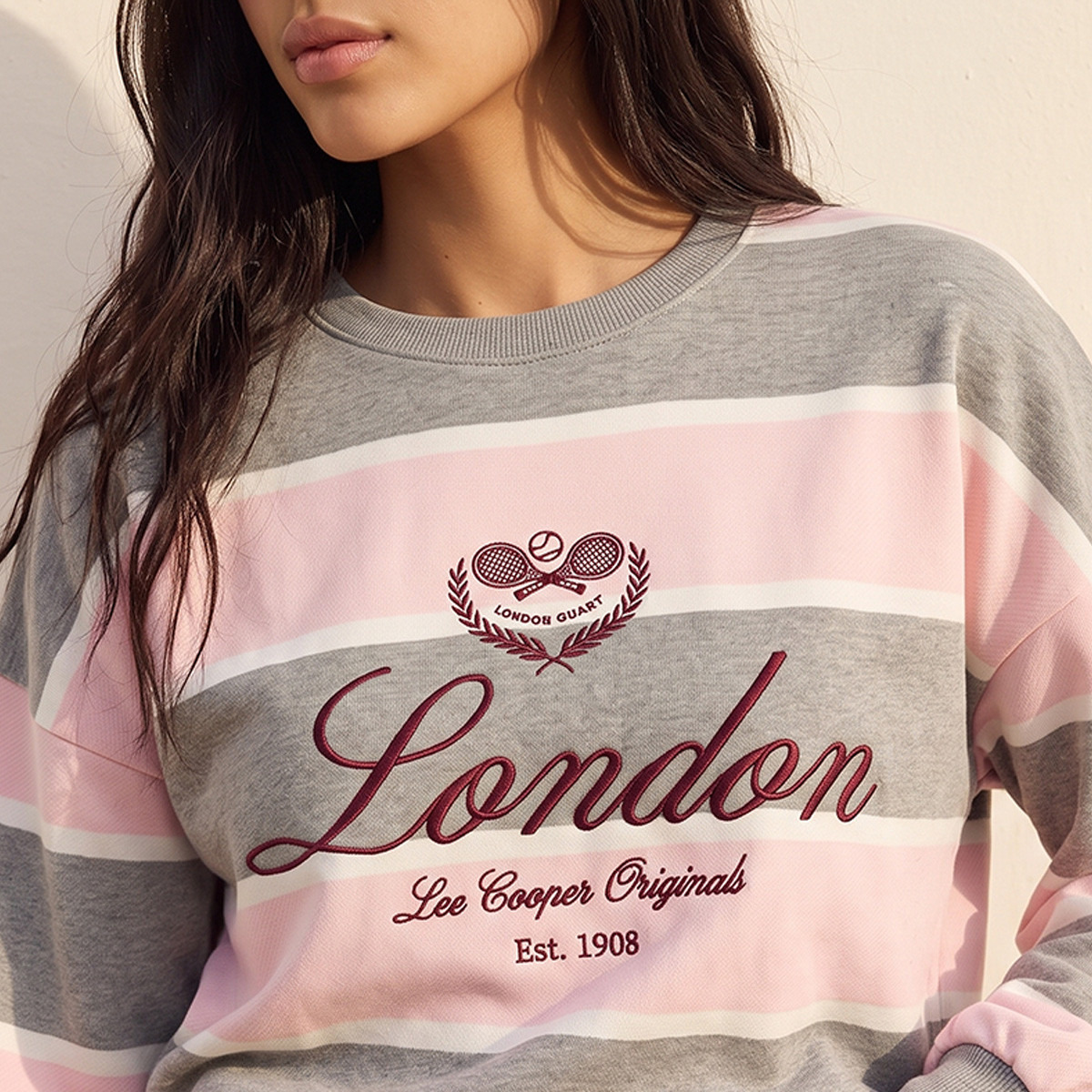 Lee Cooper Oversized Sweatshirt with Logo Print-women-clothing-hoodiesandsweatshirts-sweatshirts-image-5