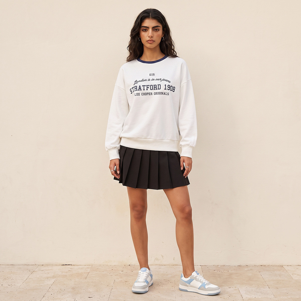 Lee Cooper Oversized Sweatshirt with Logo Print-women-clothing-hoodiesandsweatshirts-sweatshirts-image-5