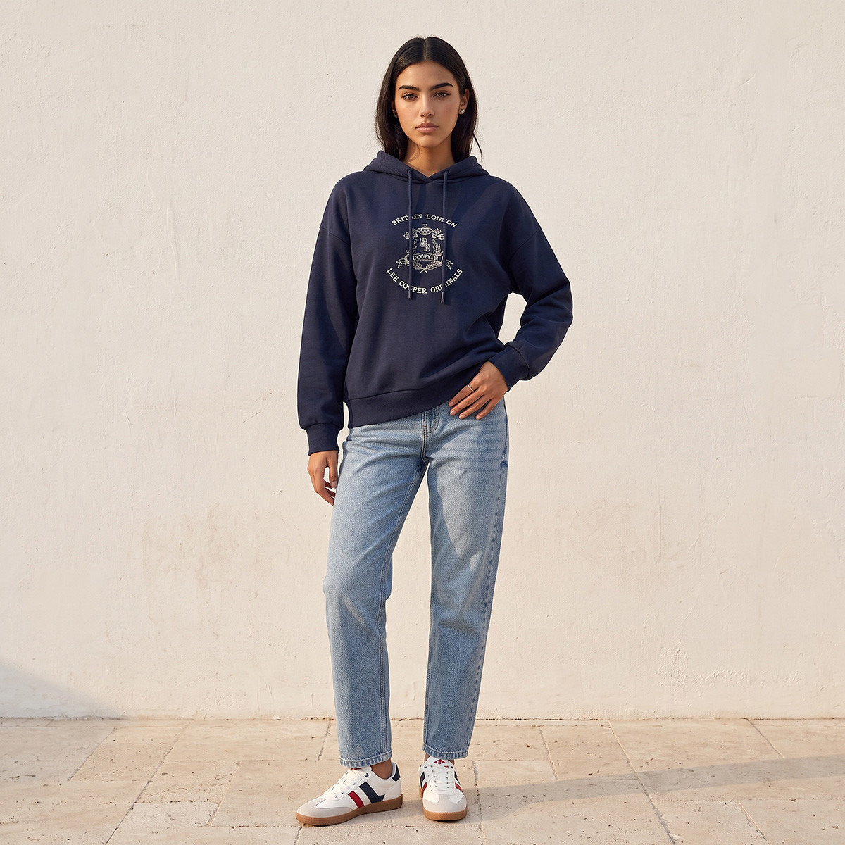 Lee Cooper Hooded Sweatshirt with Logo Embroidery-women-clothing-hoodiesandsweatshirts-sweatshirts-image-3