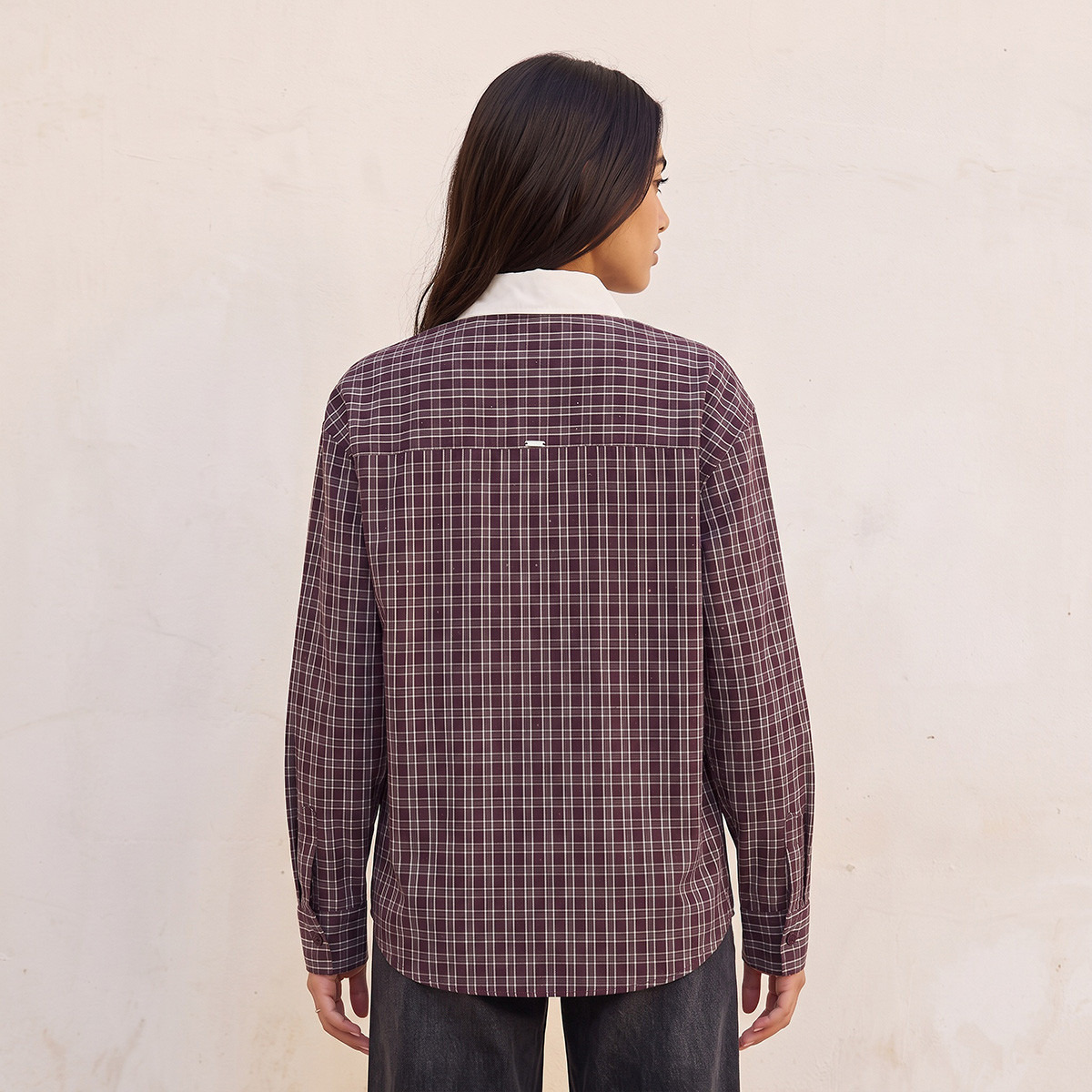 Lee Cooper Cotton Shirt with Checks-women-clothing-shirtsandblouses-shirts-image-4