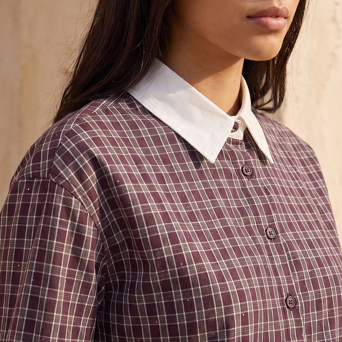 Lee Cooper Cotton Shirt with Checks-women-clothing-shirtsandblouses-shirts-image-5