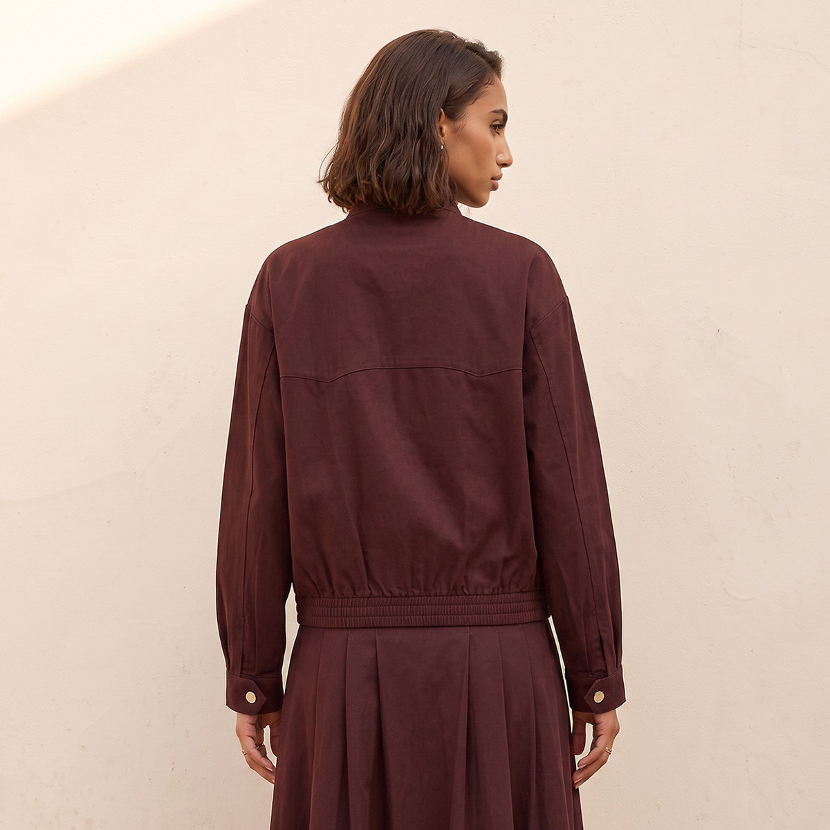 Lee Cooper Cotton Regular Bomber Jacket with Flap Pockets-women-clothing-coatsandjackets-jackets-image-4