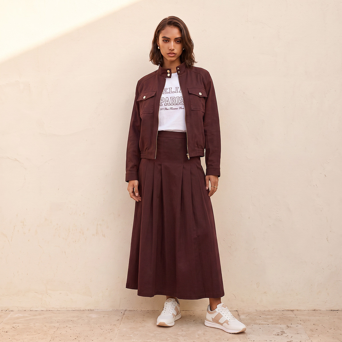 Lee Cooper Cotton Regular Bomber Jacket with Flap Pockets-women-clothing-coatsandjackets-jackets-image-5