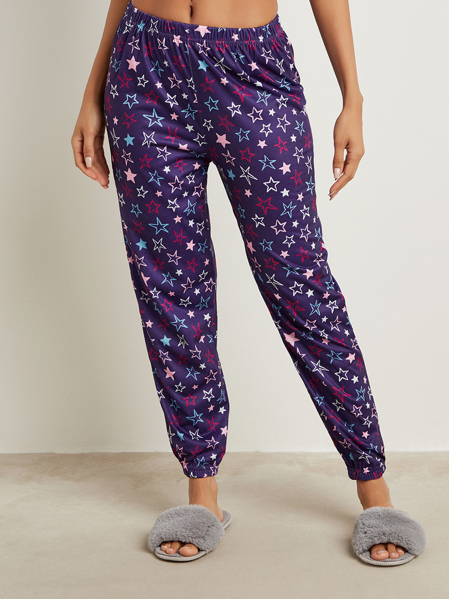 Styli Believe You Can Slogan Printed T-shirt and Cuffed Pyjama Set-women-clothing-nightwear-pyjamas-longsets-image-5