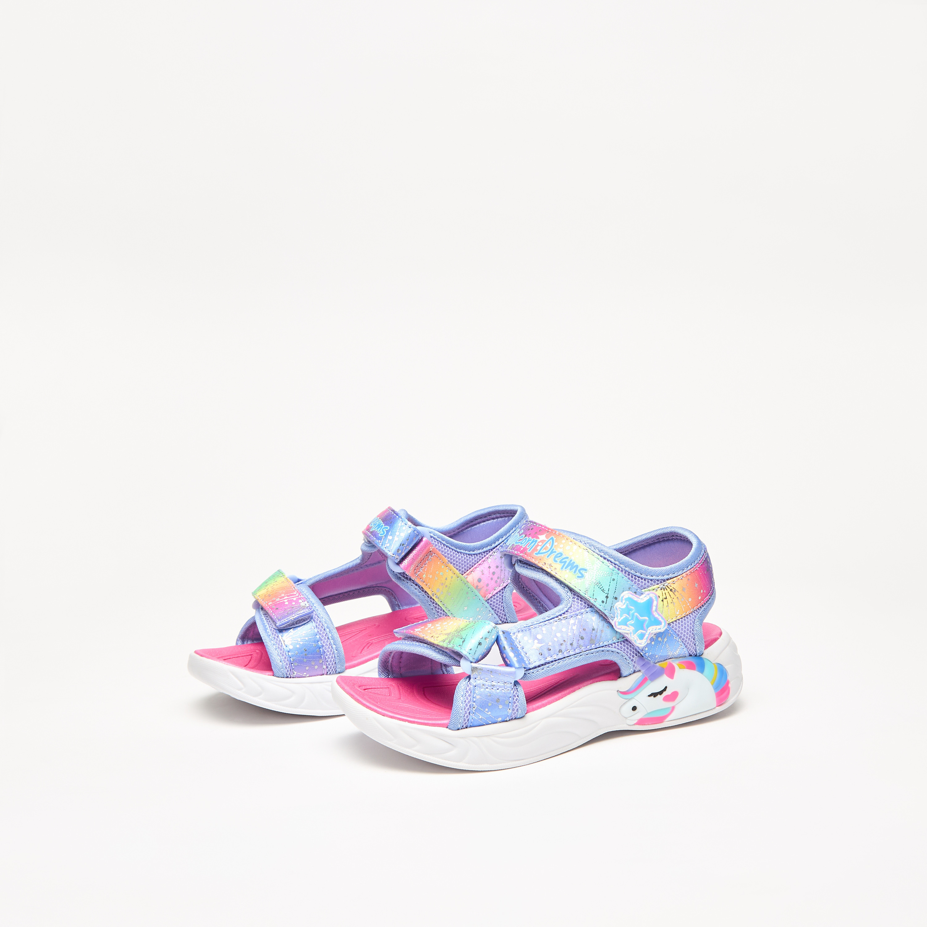 Skechers Unicorn Dreams Girls Memory Foam Sandals 302682L-BLMT | OE-girls-shoes-sandals-image-2