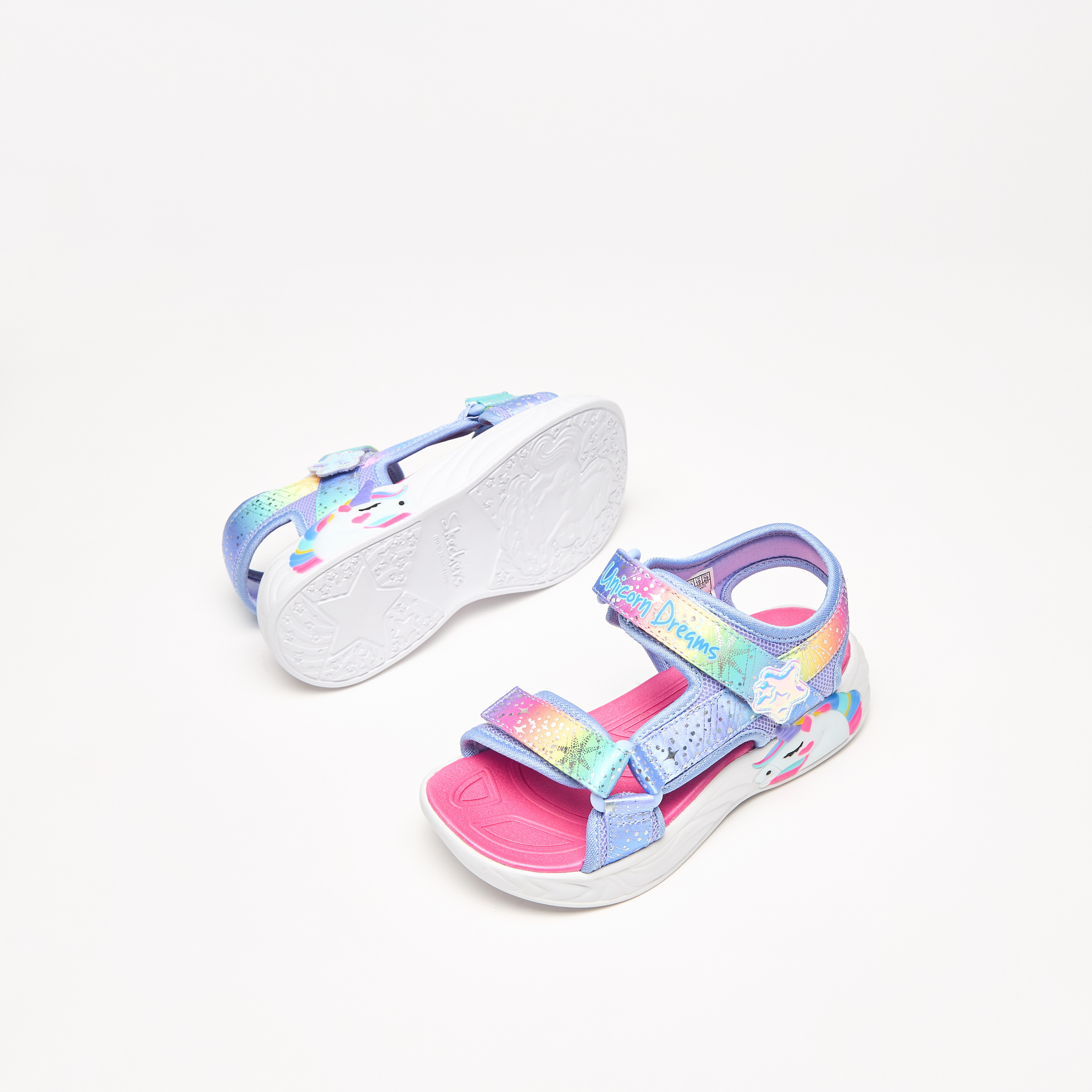 Skechers Unicorn Dreams Girls Memory Foam Sandals 302682L-BLMT | OE-girls-shoes-sandals-image-6