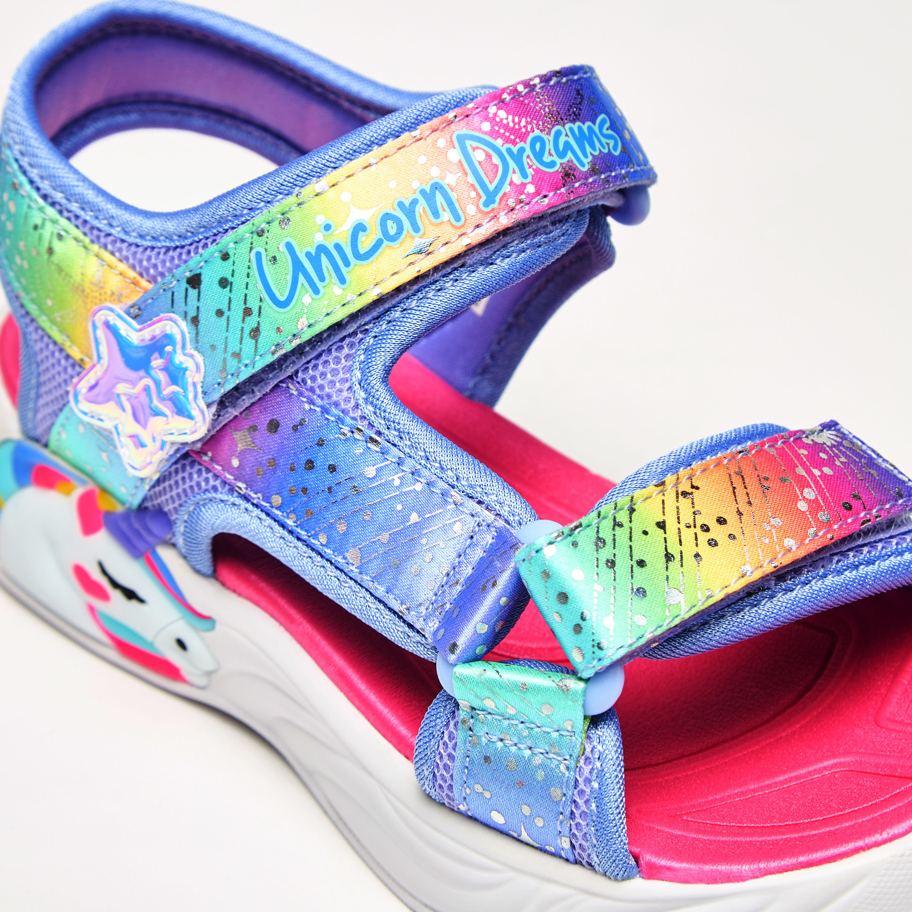 Skechers Unicorn Dreams Girls Memory Foam Sandals 302682L-BLMT | OE-girls-shoes-sandals-image-7