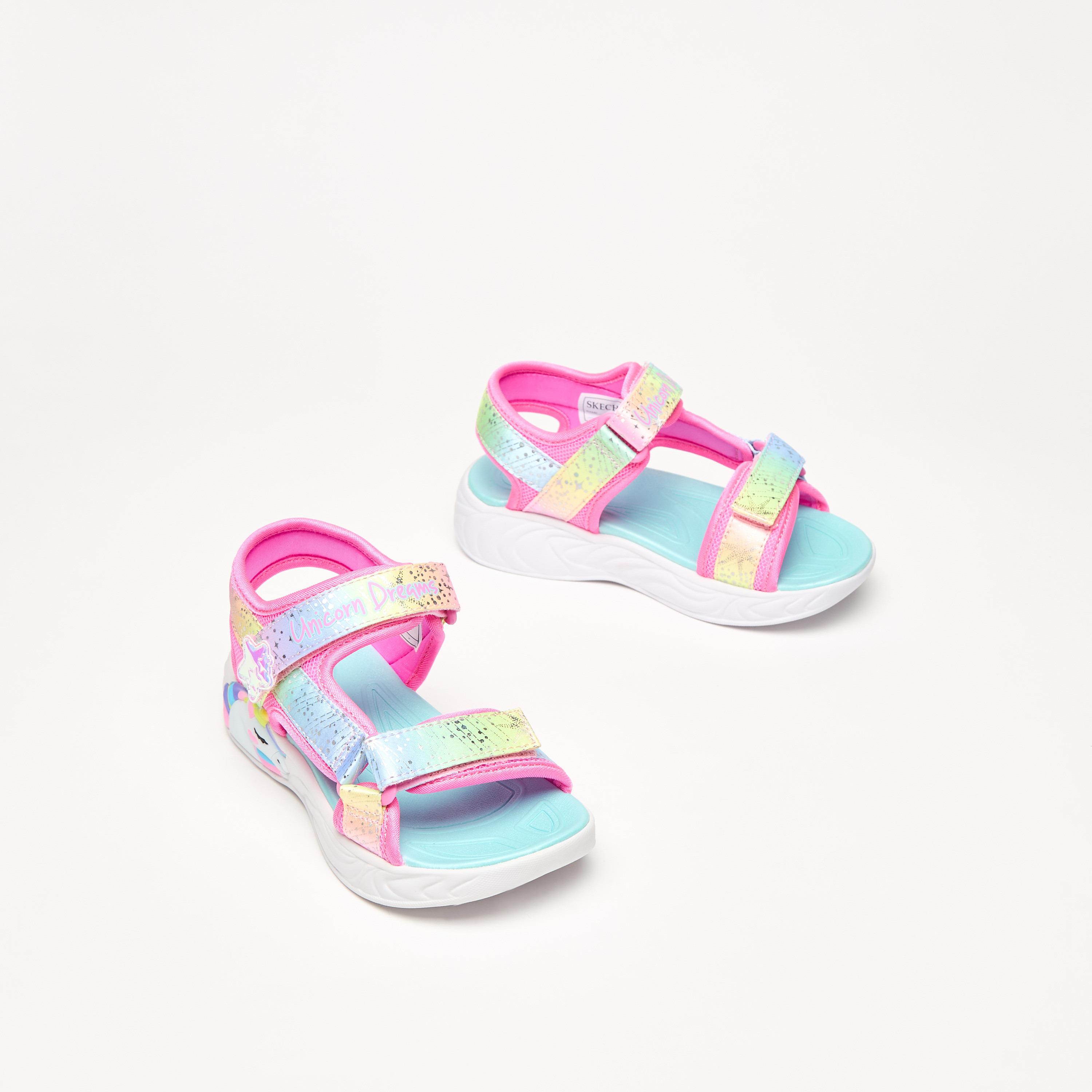 Skechers Unicorn Dreams Girls Memory Foam Sandals 302682L-BLMT | OE-girls-shoes-sandals-image-9