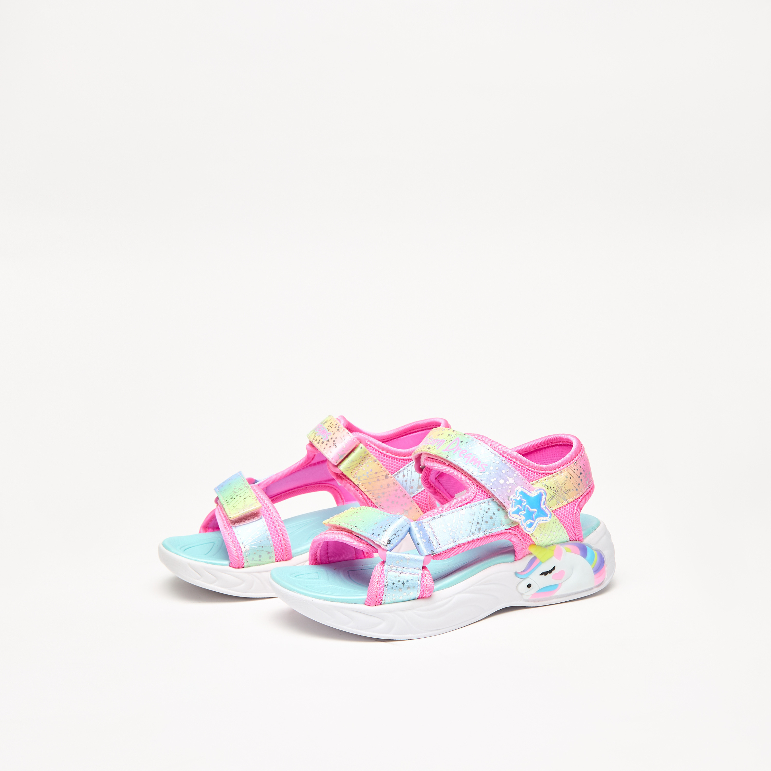 Skechers Unicorn Dreams Girls Memory Foam Sandals 302682L-BLMT | OE-girls-shoes-sandals-image-10
