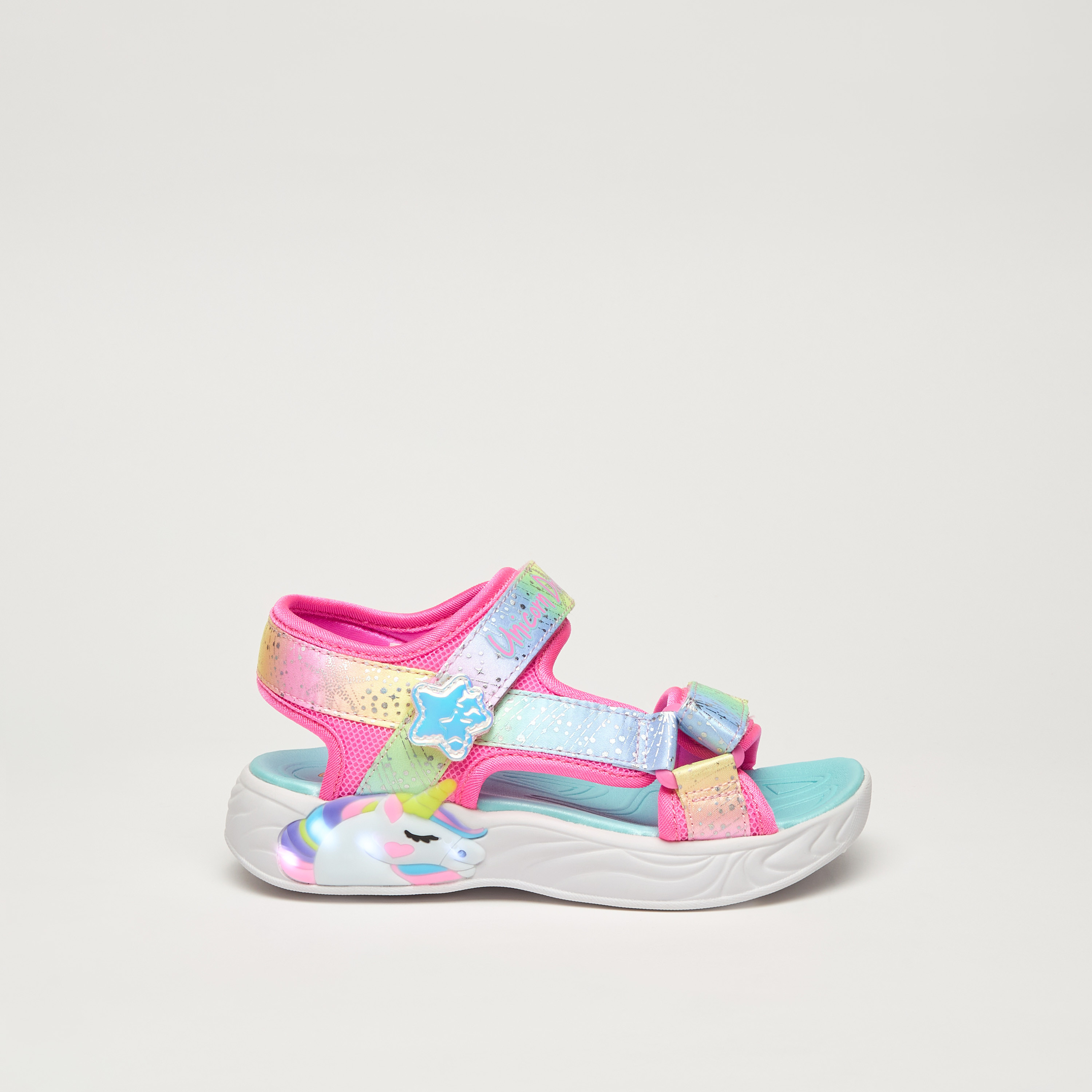 Skechers Unicorn Dreams Girls Memory Foam Sandals 302682L-BLMT | OE-girls-shoes-sandals-image-12