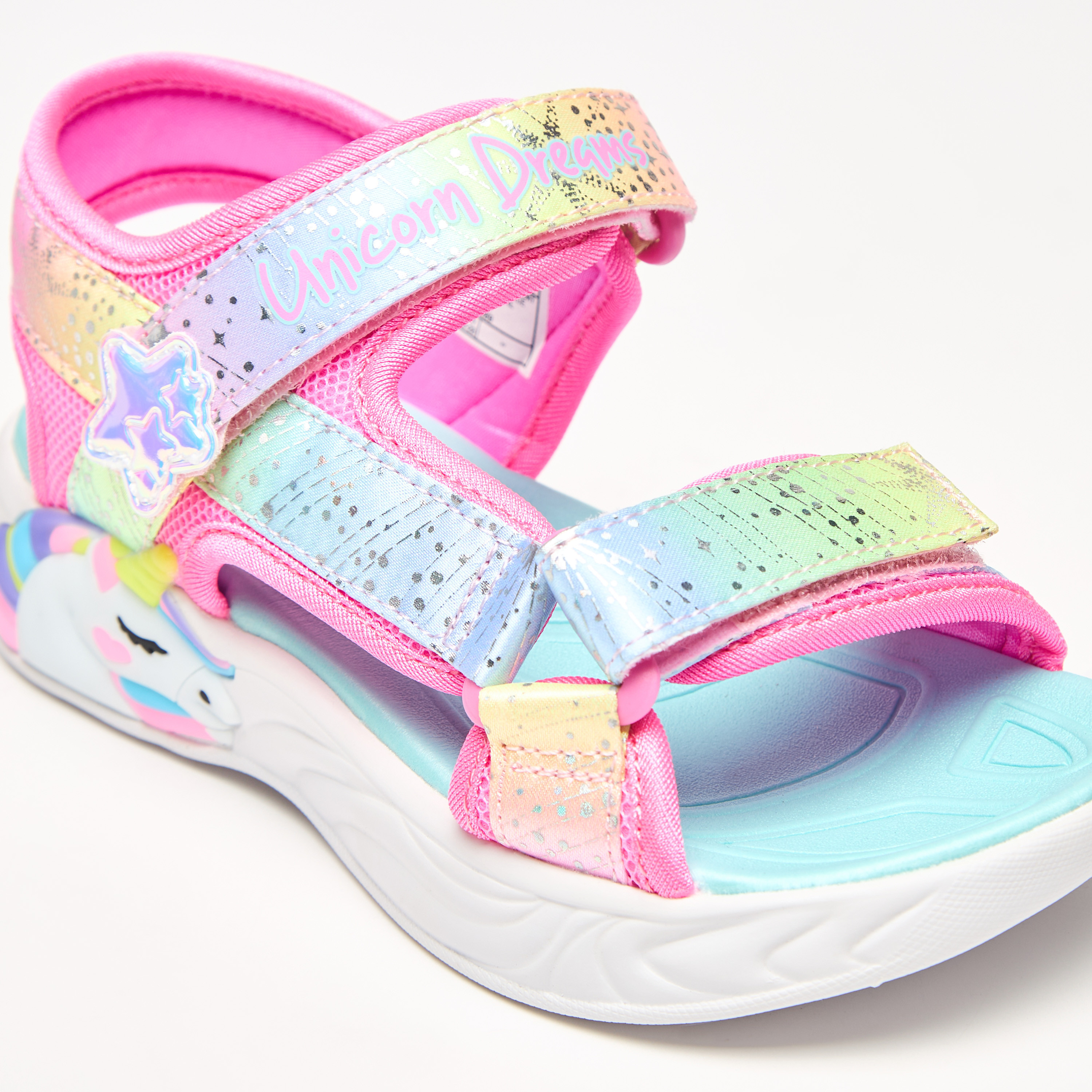Skechers Unicorn Dreams Girls Memory Foam Sandals 302682L-BLMT | OE-girls-shoes-sandals-image-15