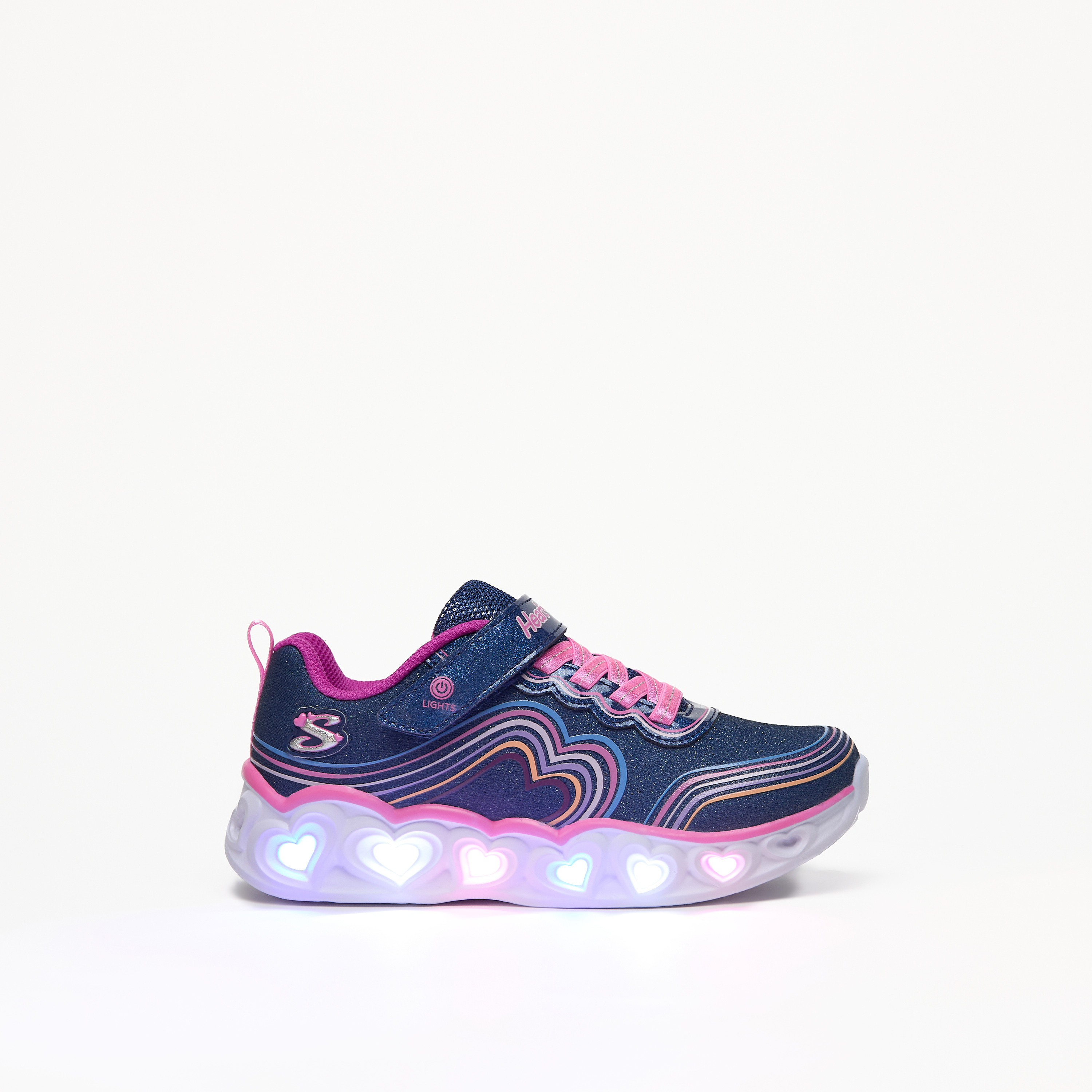سكيتشرز حذاء رياضي هارت لايتس مضيء ميموري فوم للبنات 302689L-BKMT | OE-girls-shoes-sneakers-image-9