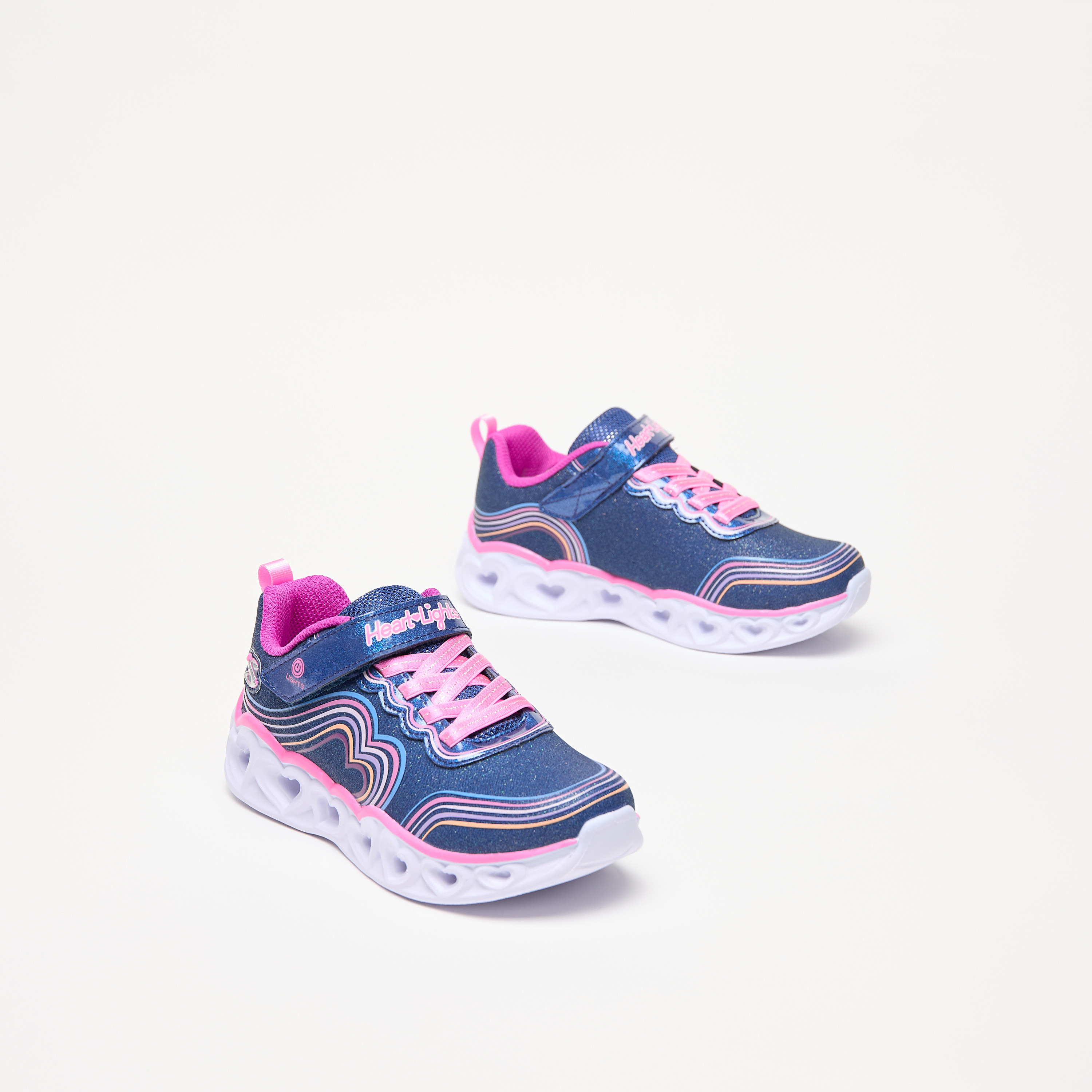 سكيتشرز حذاء رياضي هارت لايتس مضيء ميموري فوم للبنات 302689L-BKMT | OE-girls-shoes-sneakers-image-10
